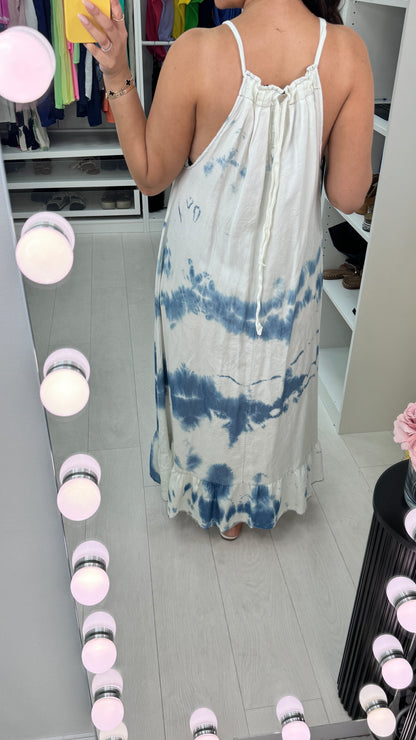 Aspen Tie Dye Adjustable Halter Neck Dress