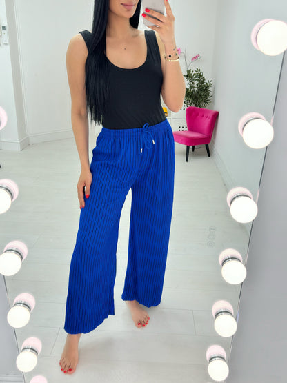 Shania Pleated Striped Trousers