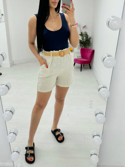 Jones Striped Linen Shorts