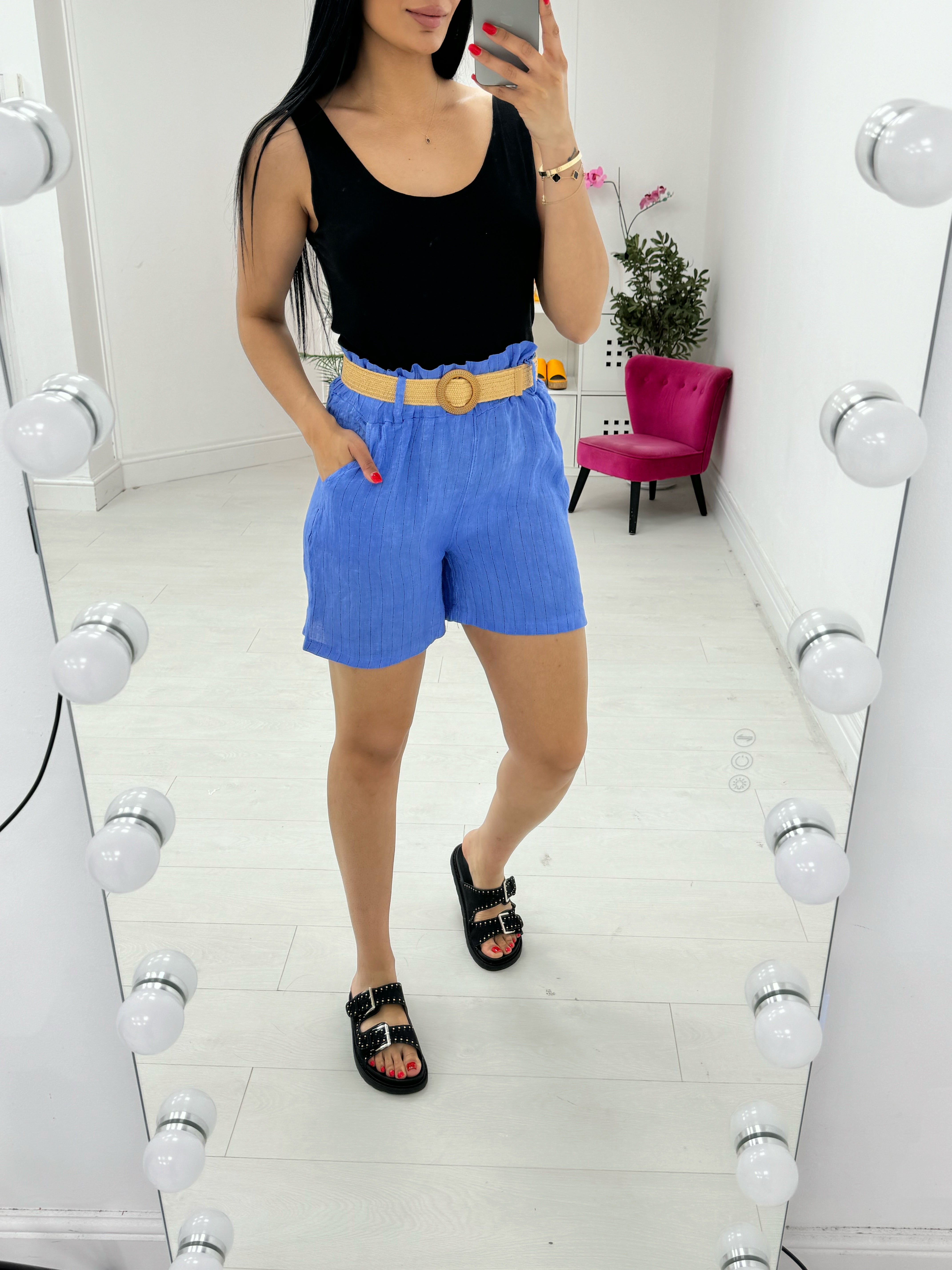 Jones Striped Linen Shorts