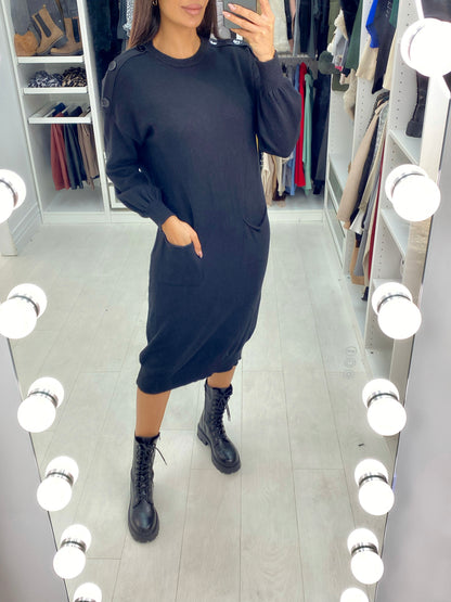 Fayla Maxi Button Detail Jumper Dress