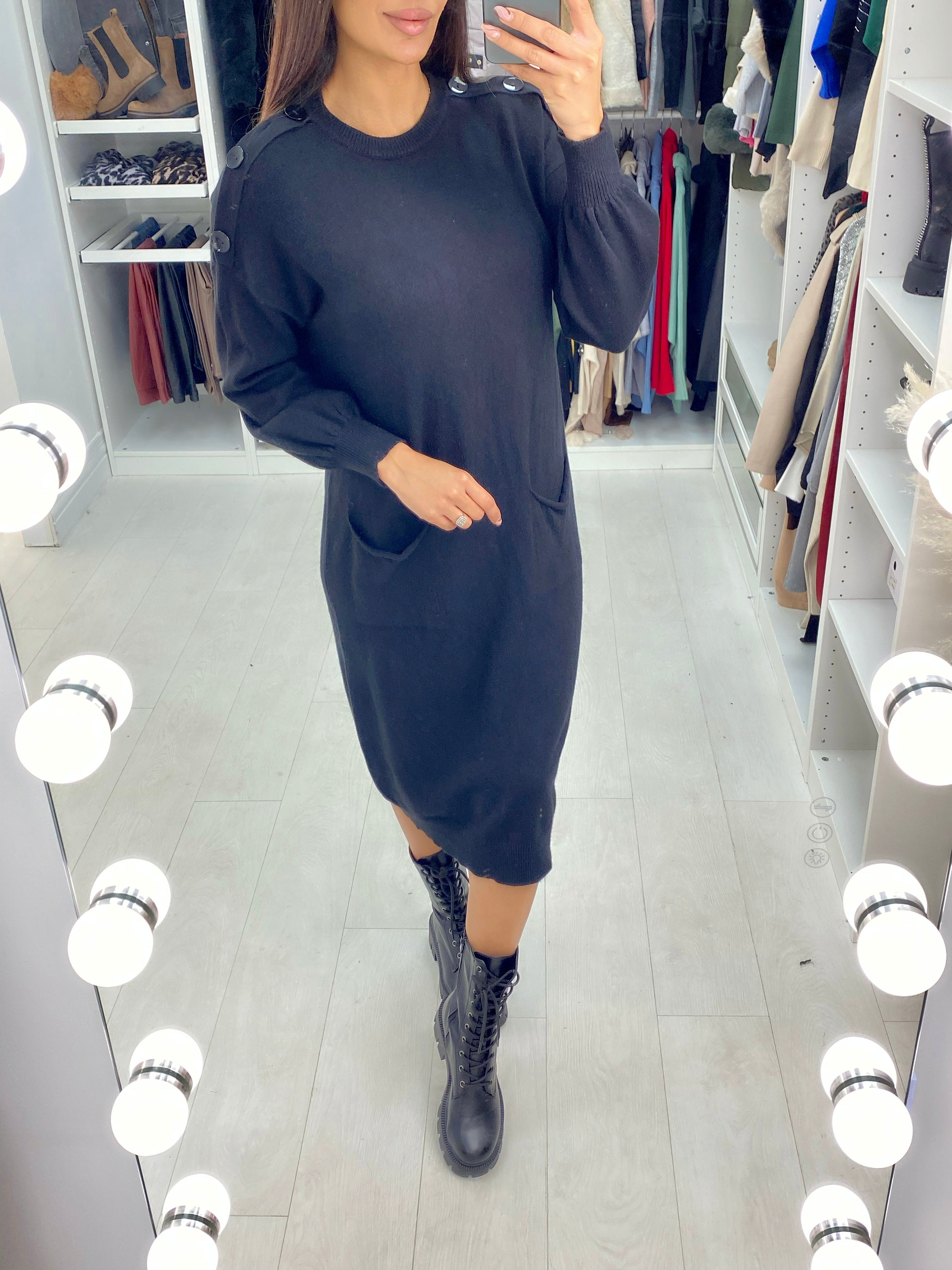 Fayla Maxi Button Detail Jumper Dress