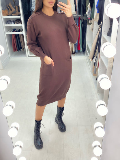 Fayla Maxi Button Detail Jumper Dress