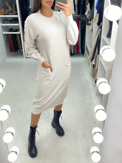 Fayla Maxi Button Detail Jumper Dress