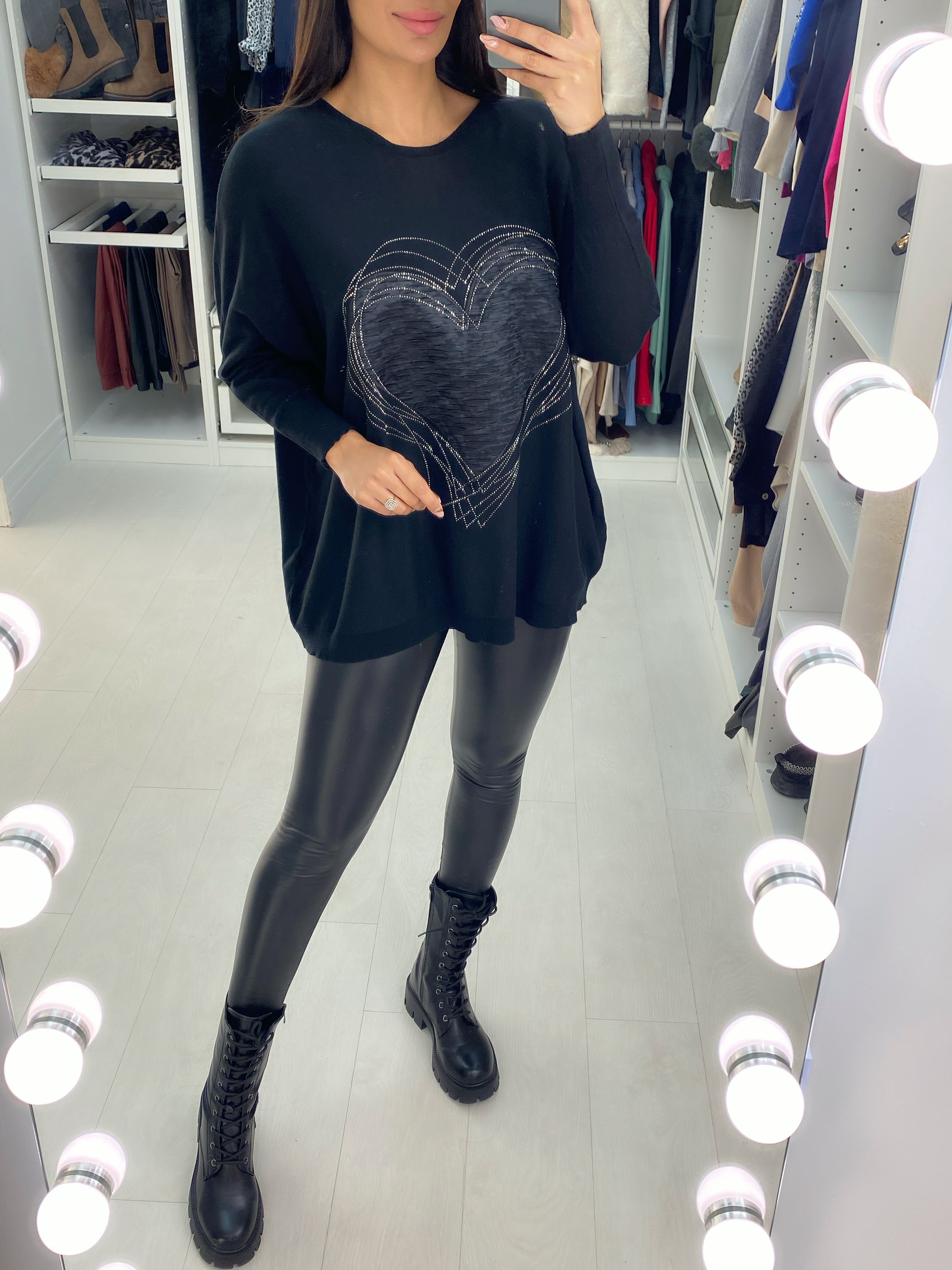 Shiloh Heart Design Knit Jumper