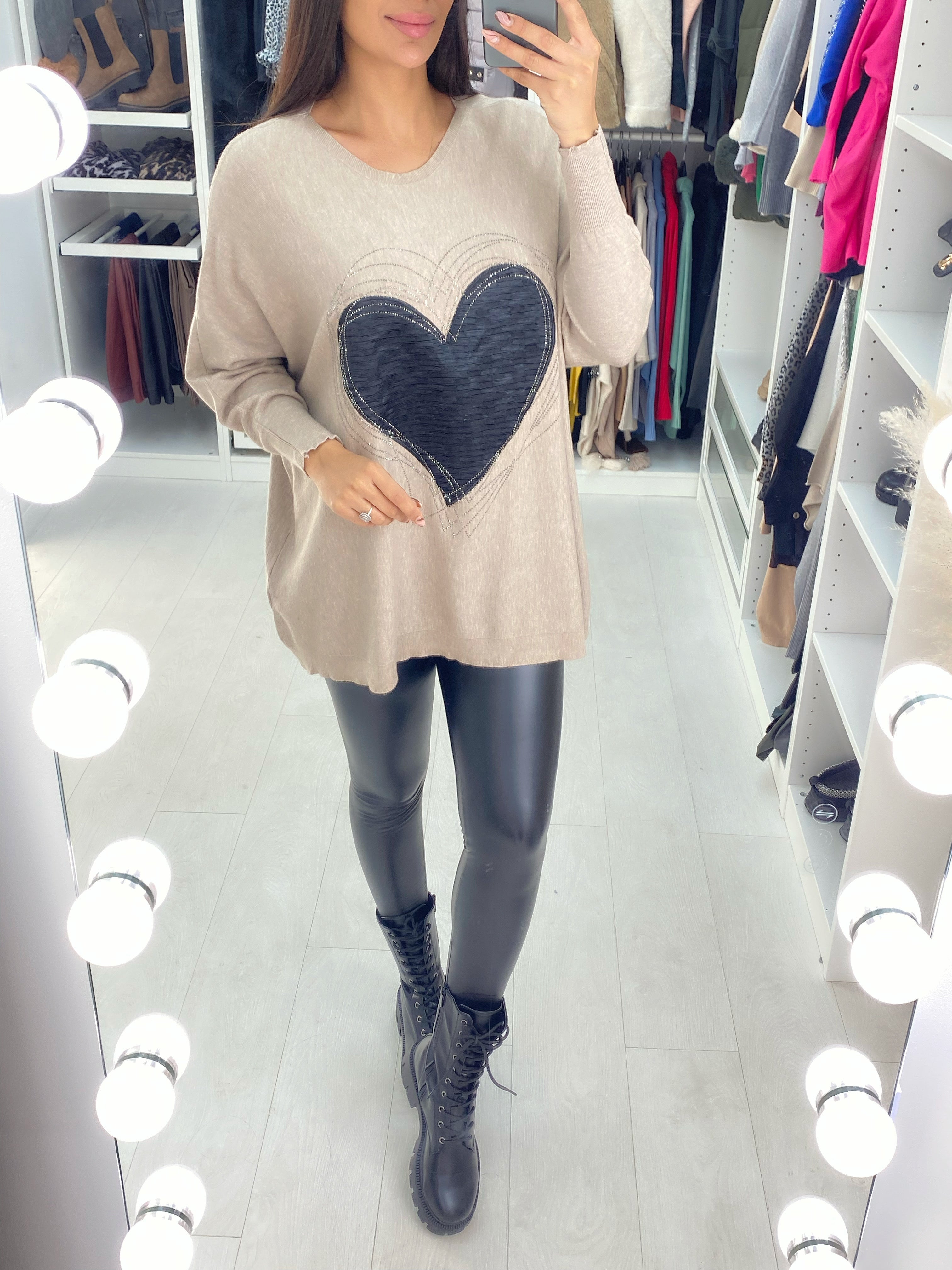 Shiloh Heart Design Knit Jumper