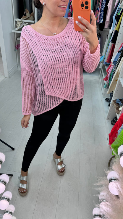 Nellie Fine Crochet Style Wrap Over Top