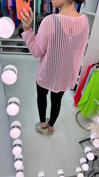 Nellie Fine Crochet Style Wrap Over Top