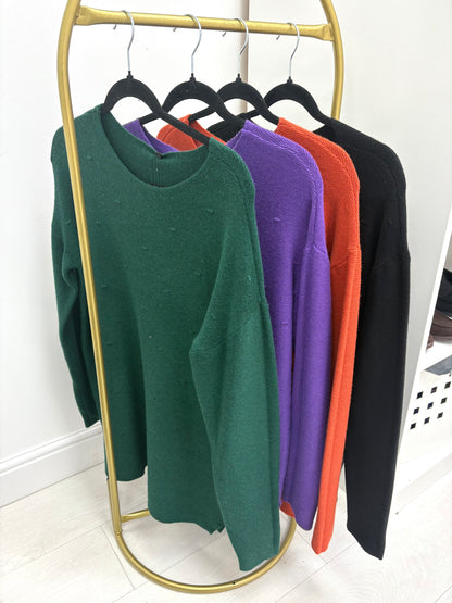 Koralina Plain Stitch Detail Knit Jumper