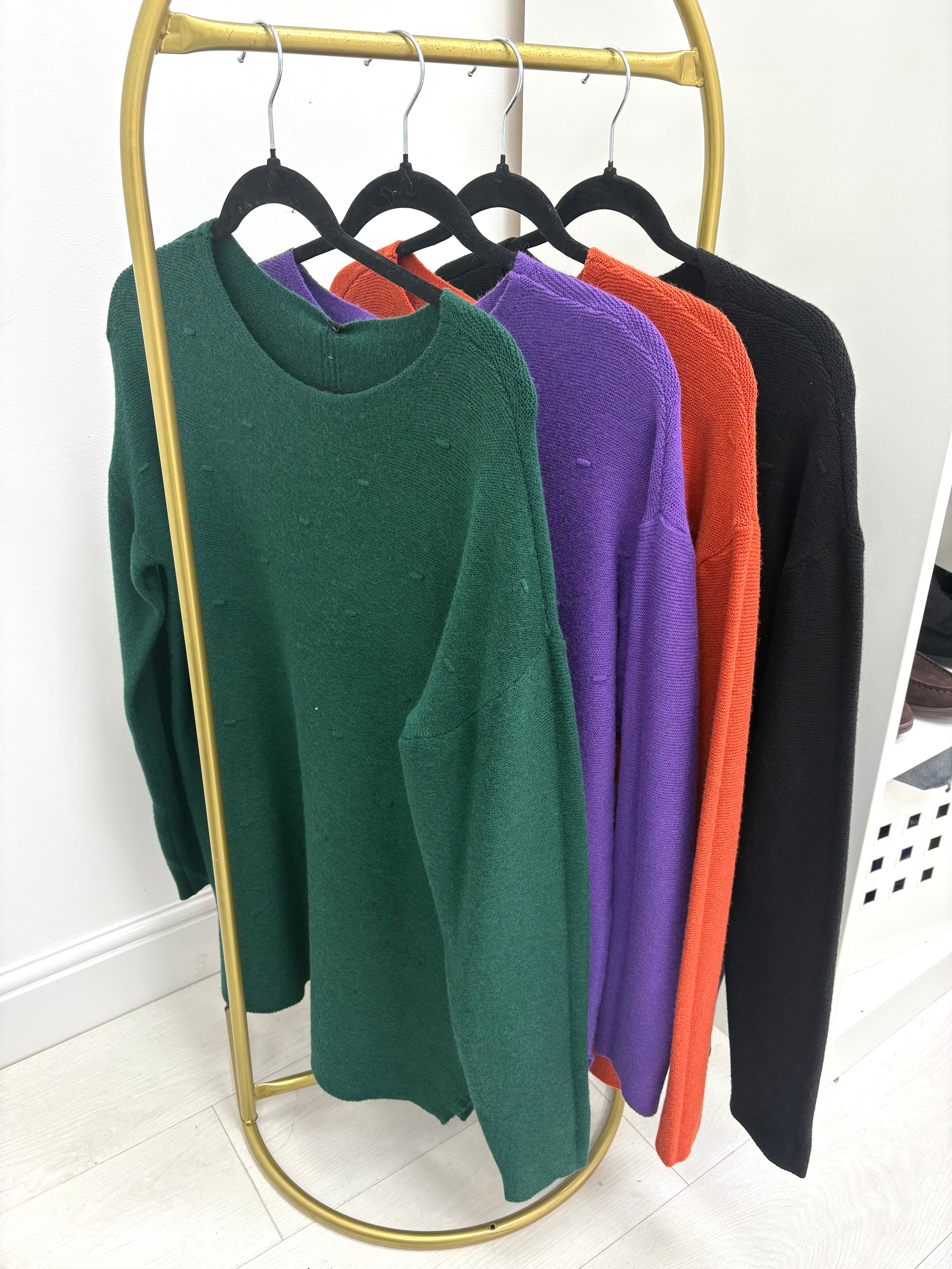 Koralina Plain Stitch Detail Knit Jumper