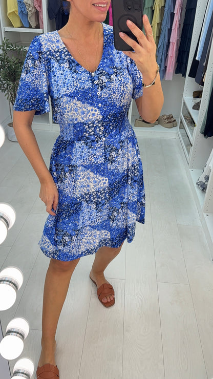 Alexia Floral Pattern Short Sleeve Magic Dress