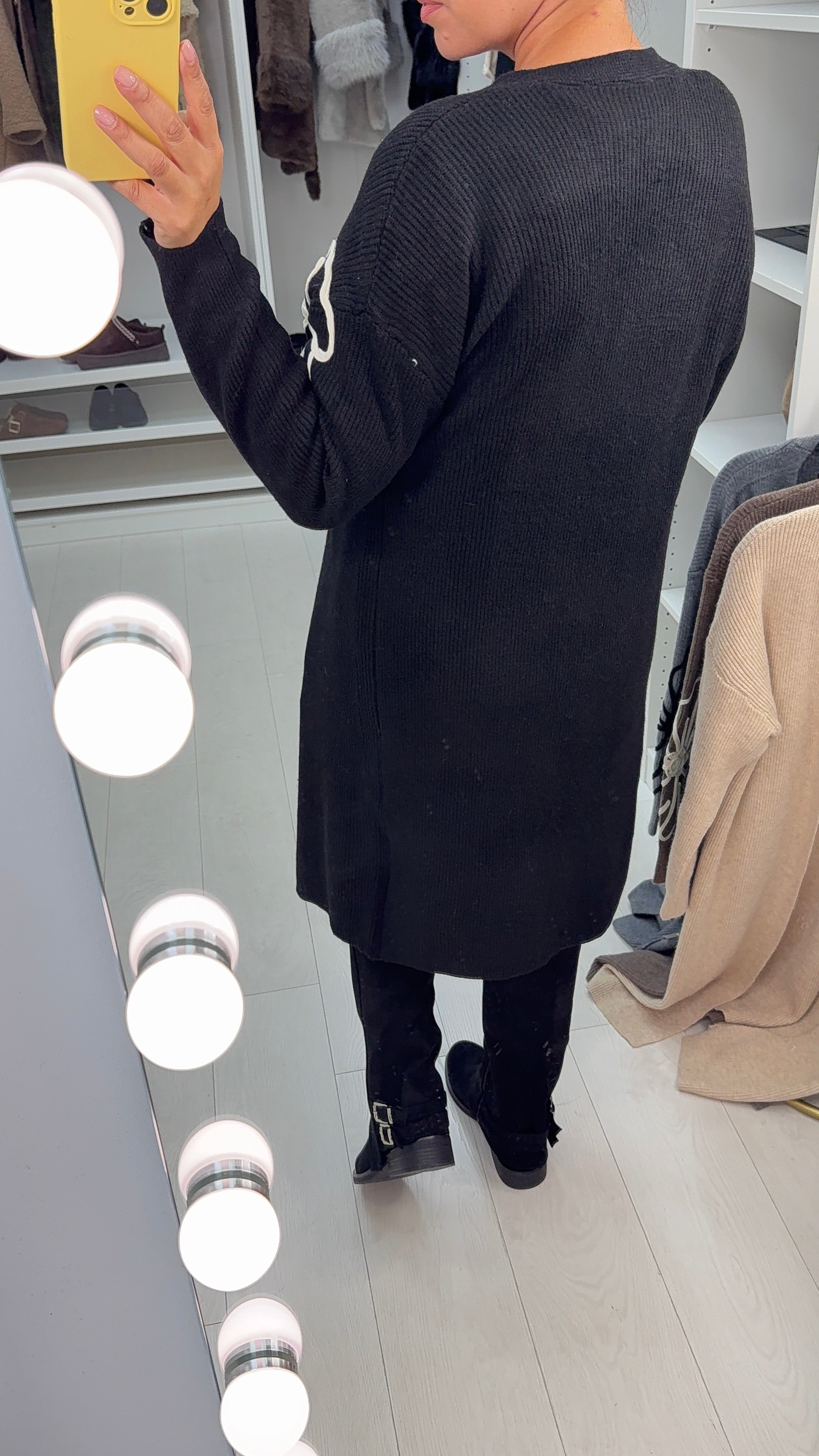 Grace Embroidered Flower Detail Longline Cardigan