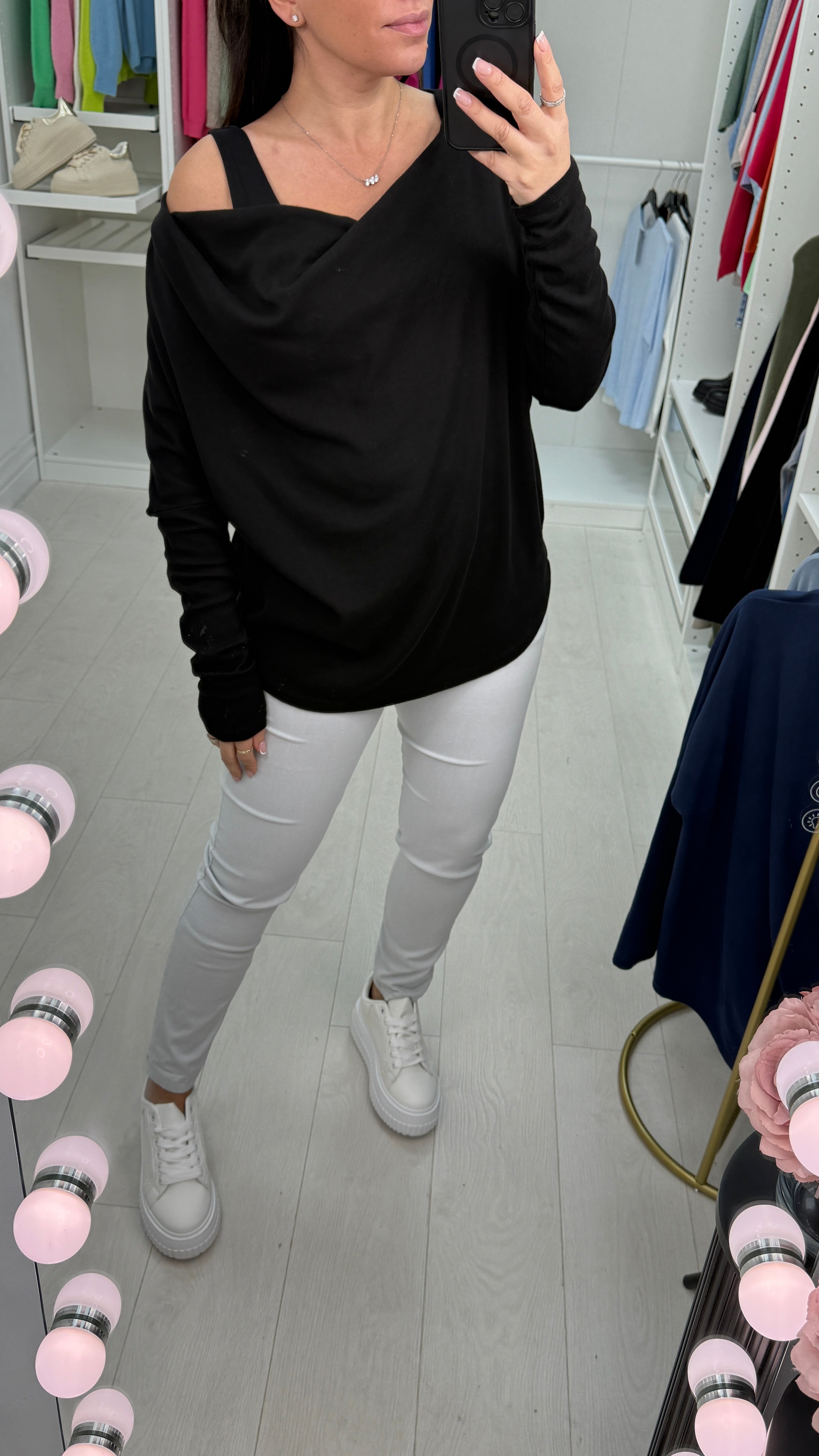 Topaz Plain Cowl Neck Sweatshirt