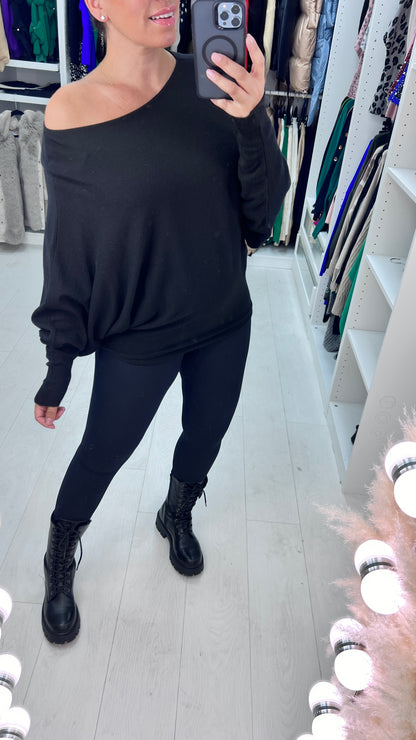 Hunter Plain Oversized Batwing Jumper