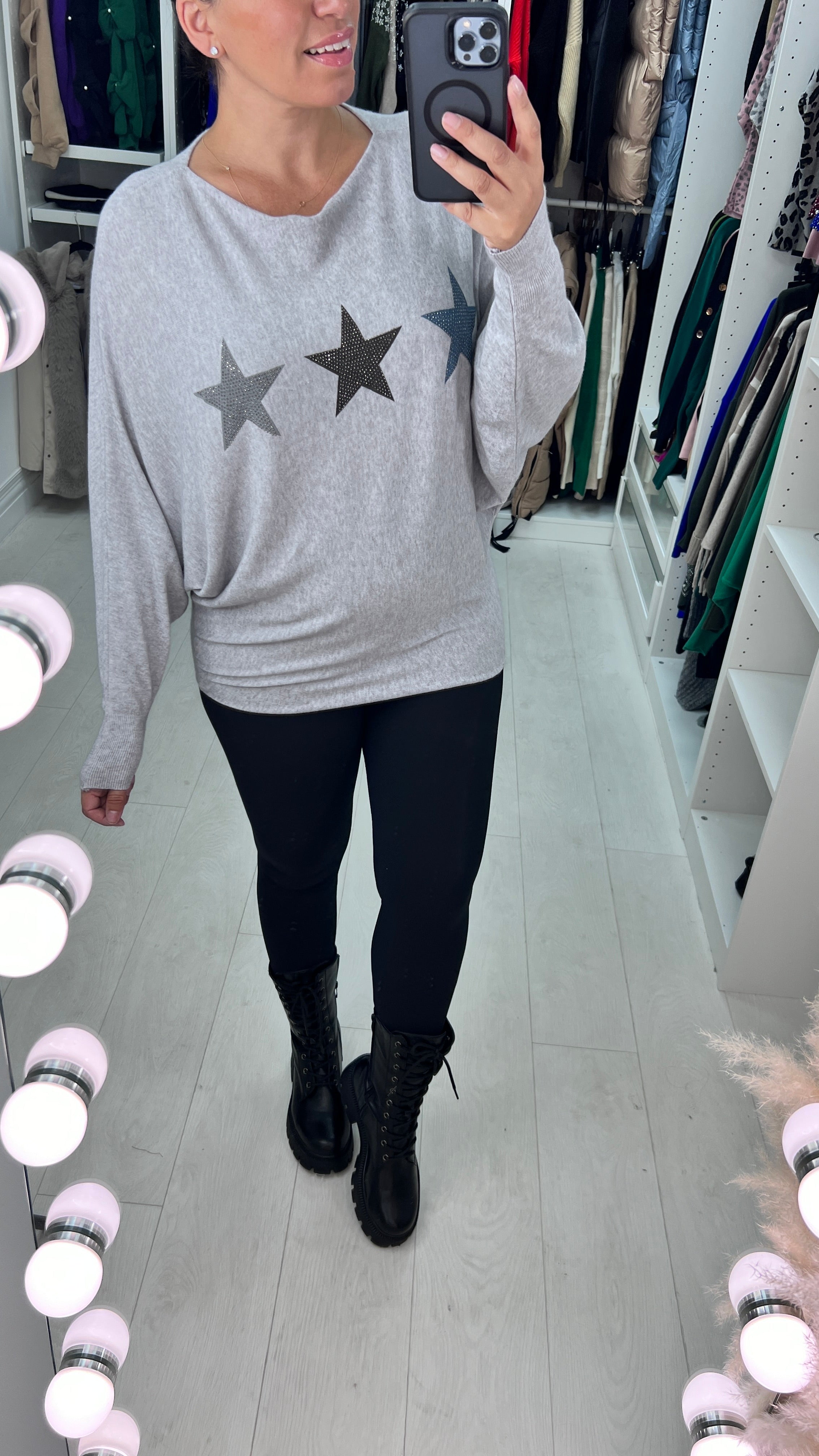 Solesso Triple Studded Star Jumper