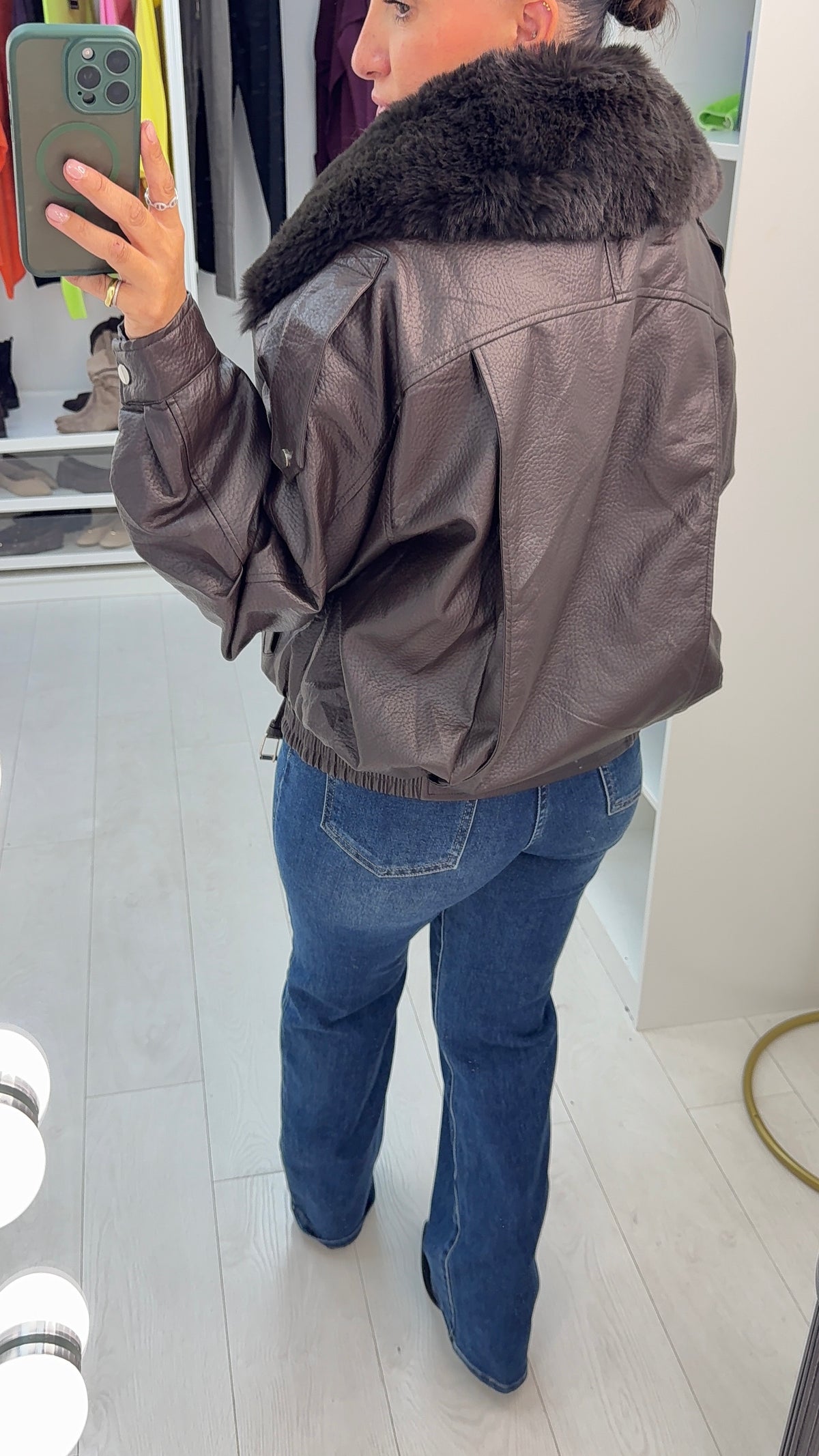 Talitah Faux Fur & Leather Jacket