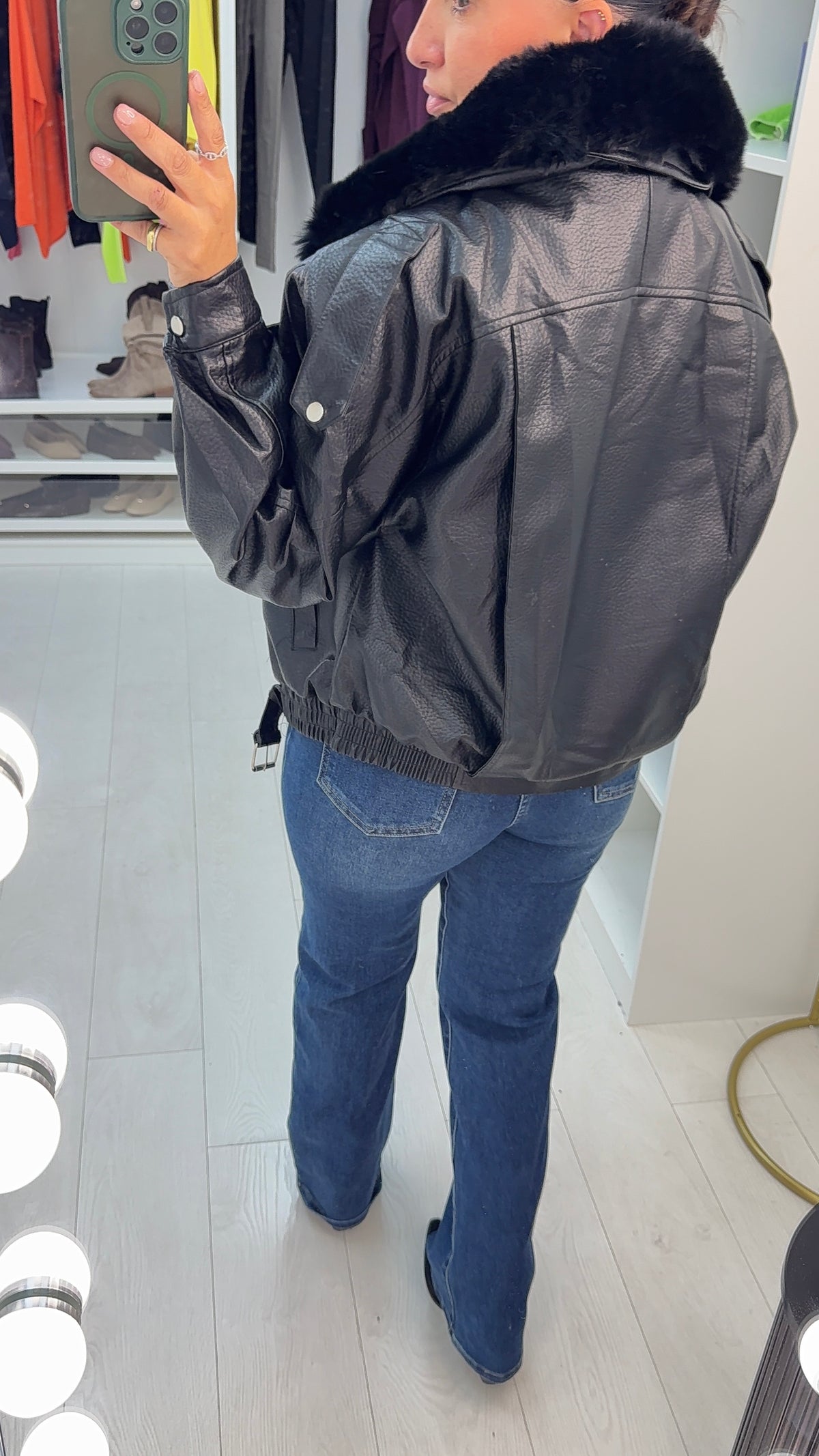 Talitah Faux Fur & Leather Jacket