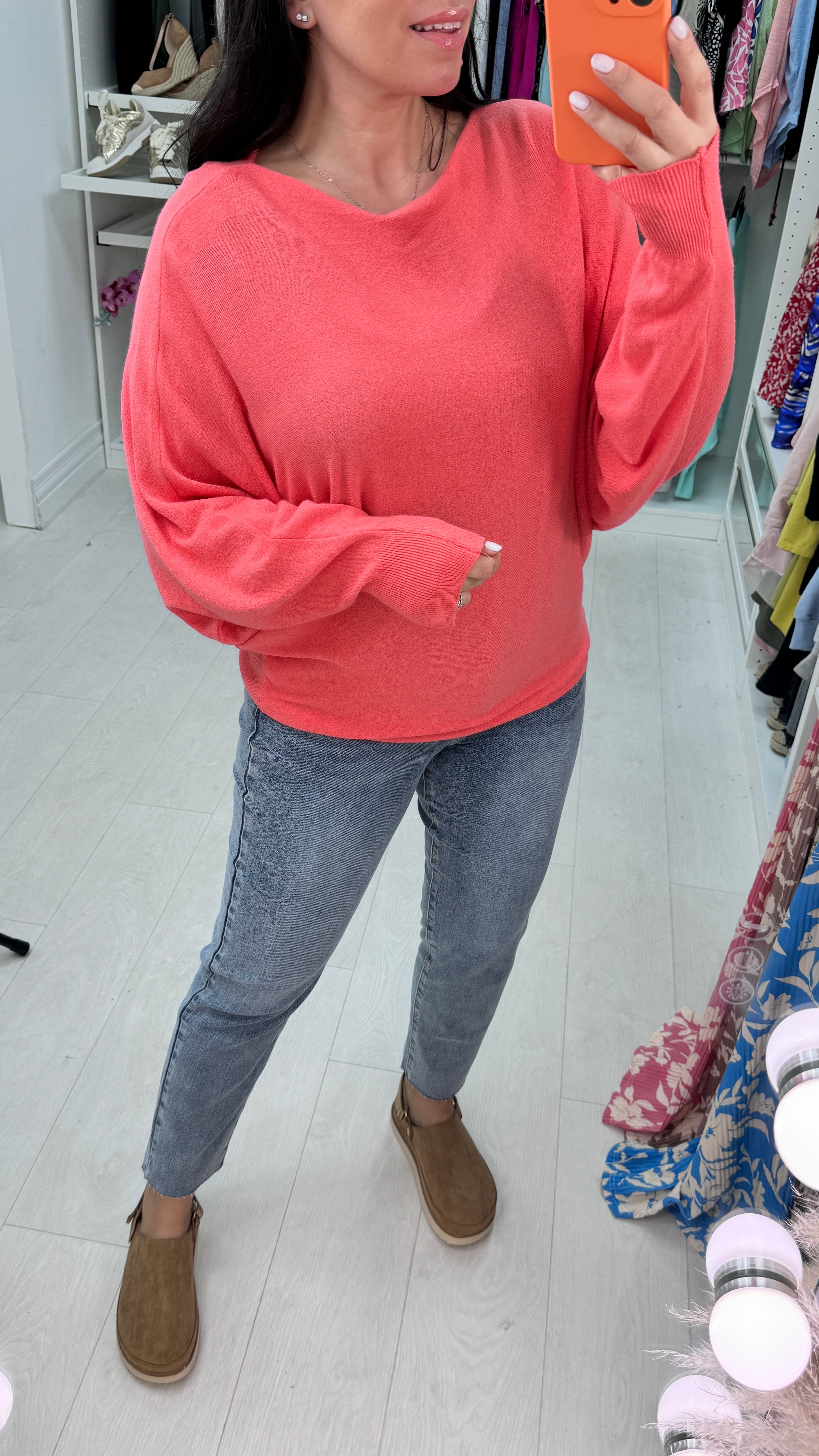 Hunter Plain Oversized Batwing Jumper