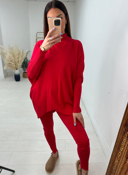 Julietta Plain Crochet Back Loungewear Set