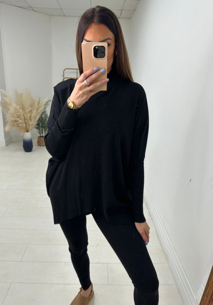 Julietta Plain Crochet Back Loungewear Set