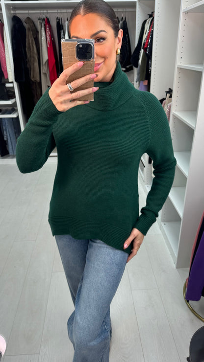 Tifinie Plain Roll Neck Longline Jumper