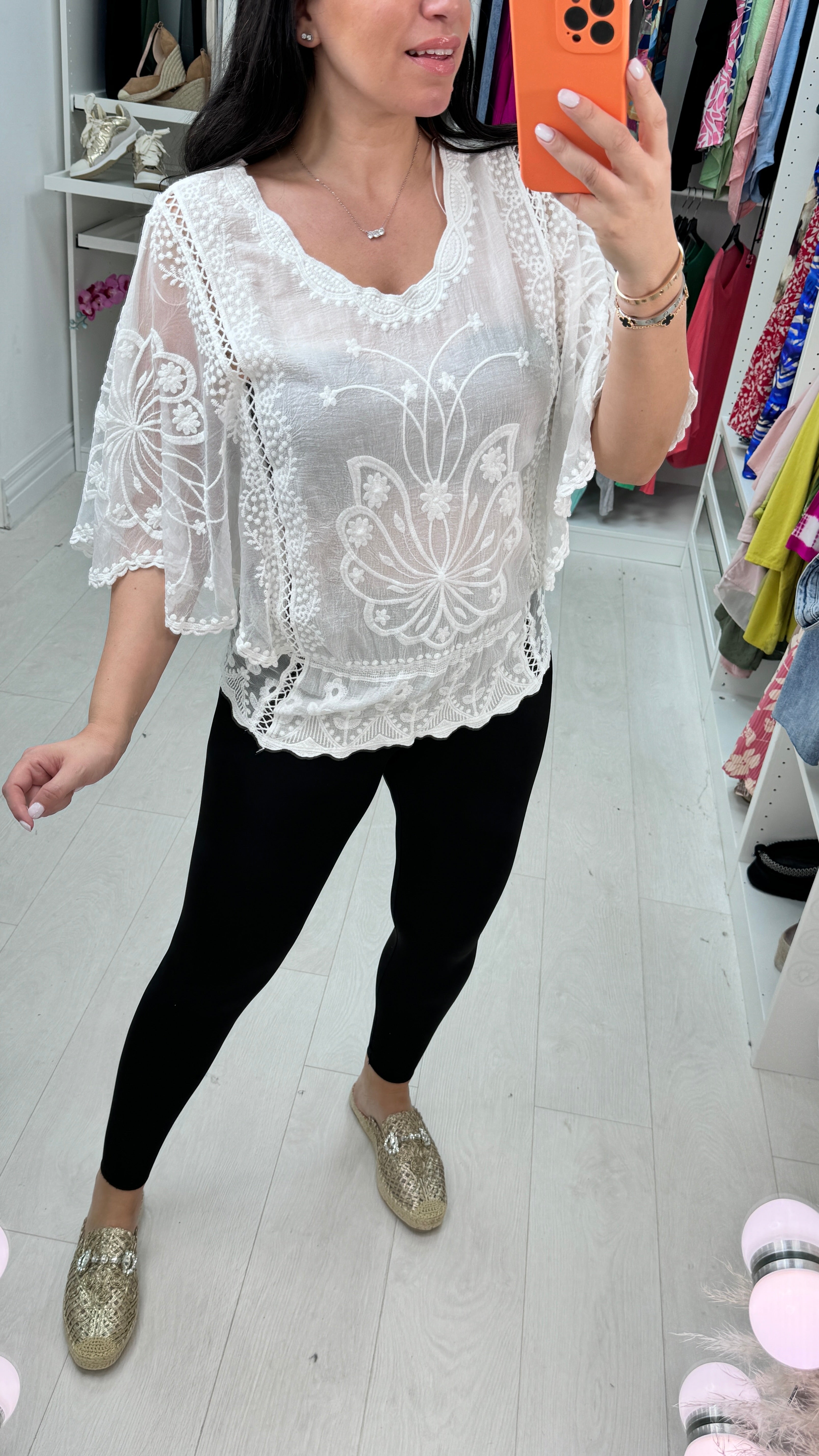 Abigail Butterfly Sleeve Blouse