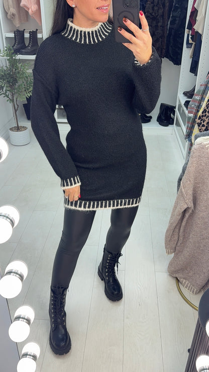 Margot Stitched Hem Detailed Super Soft Jumper Dress