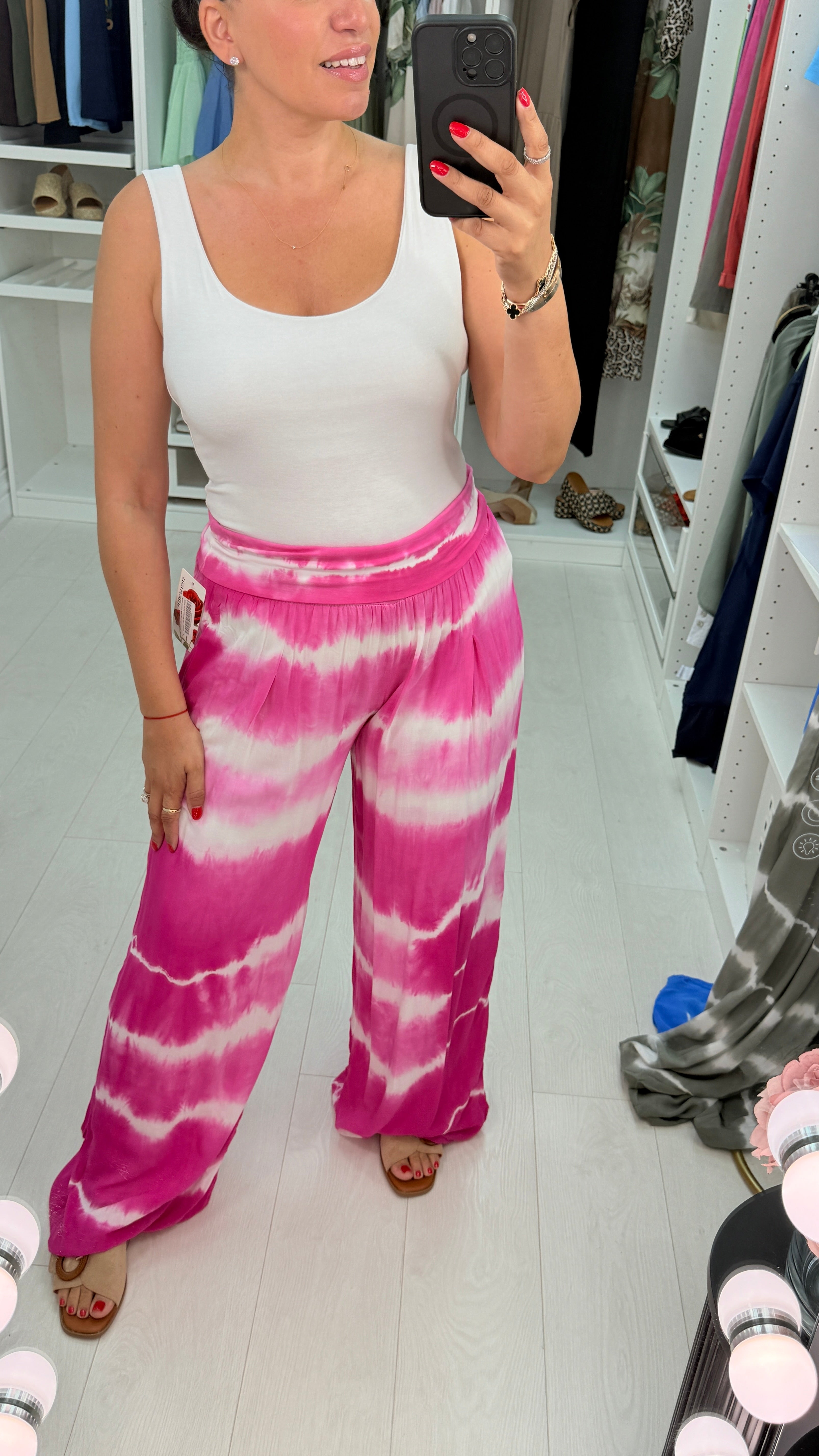 Mocha Oversized Wide Leg Tie Dye Hareems