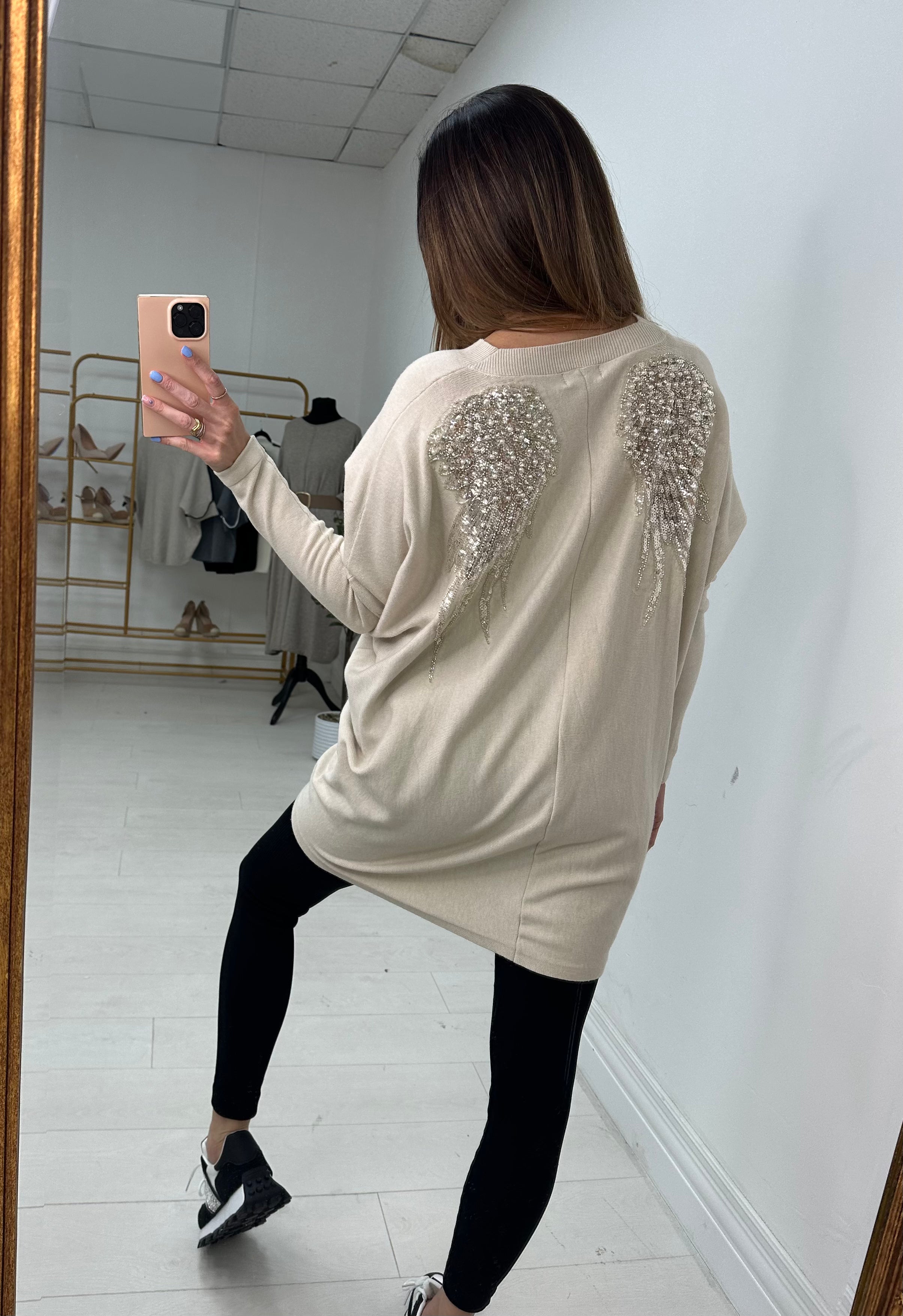 Temi Studded Angel Wing Jumper