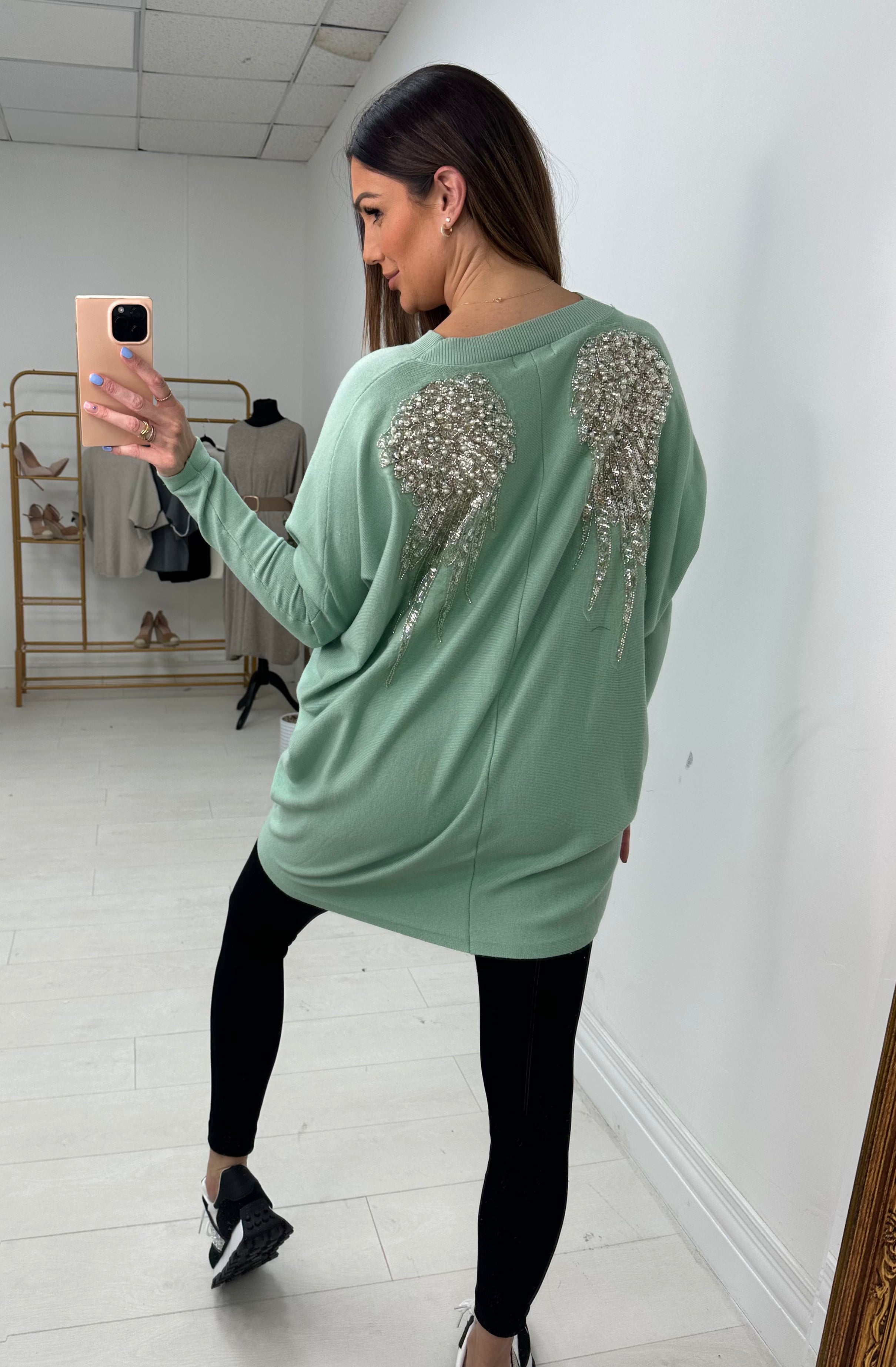 Temi Studded Angel Wing Jumper