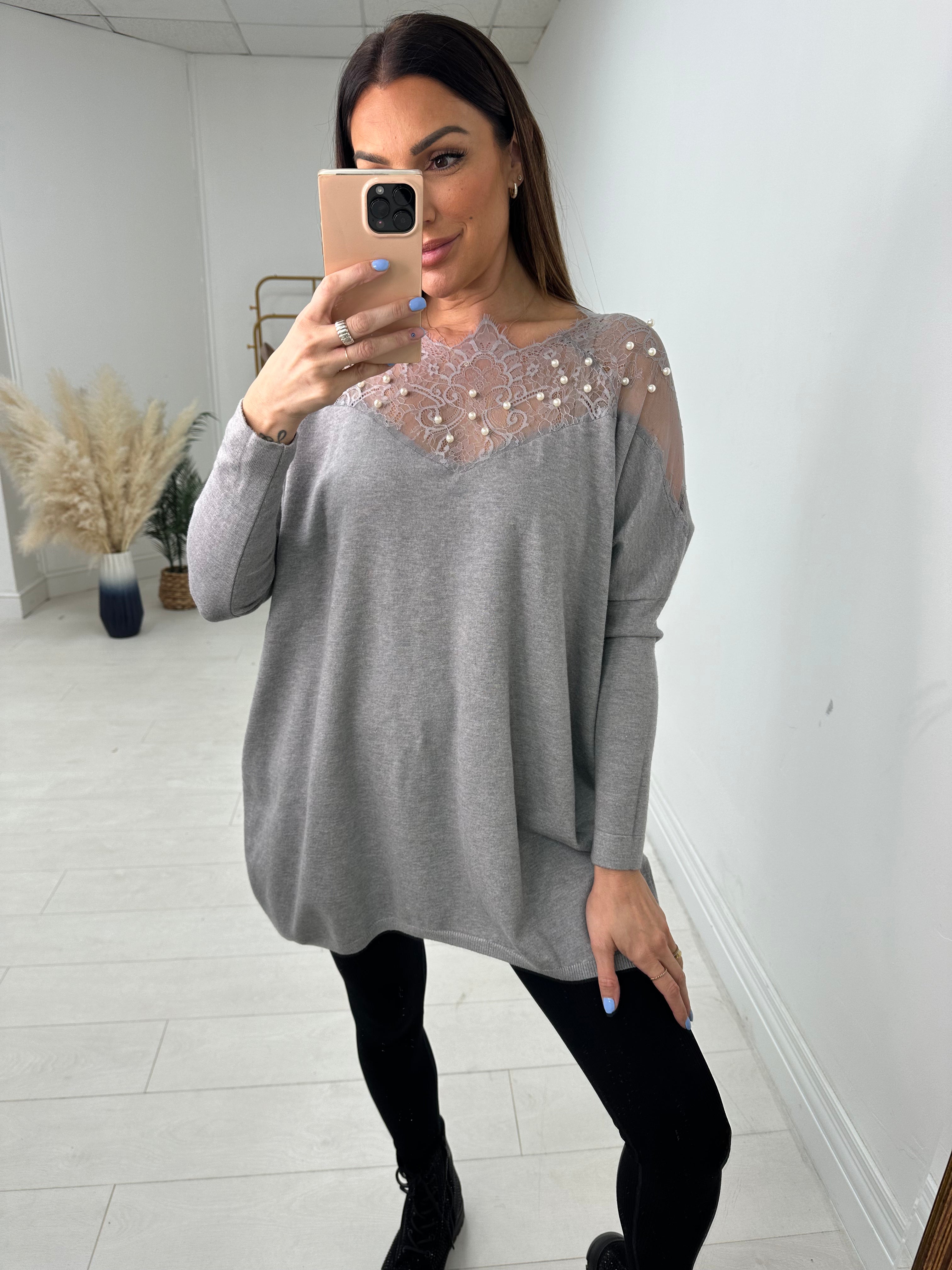 Sutton Lace Detail Loose Fit Jumper