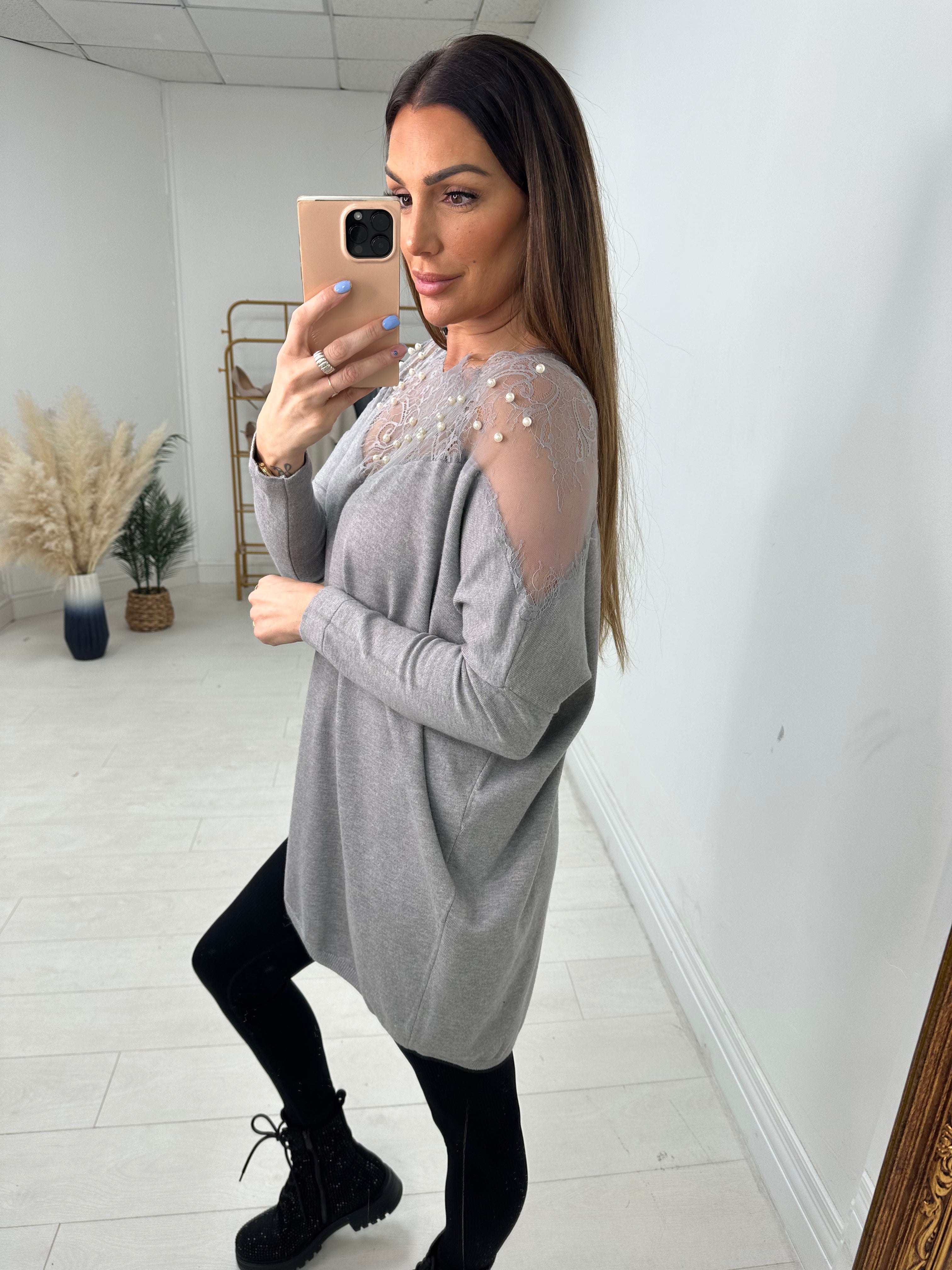 Sutton Lace Detail Loose Fit Jumper