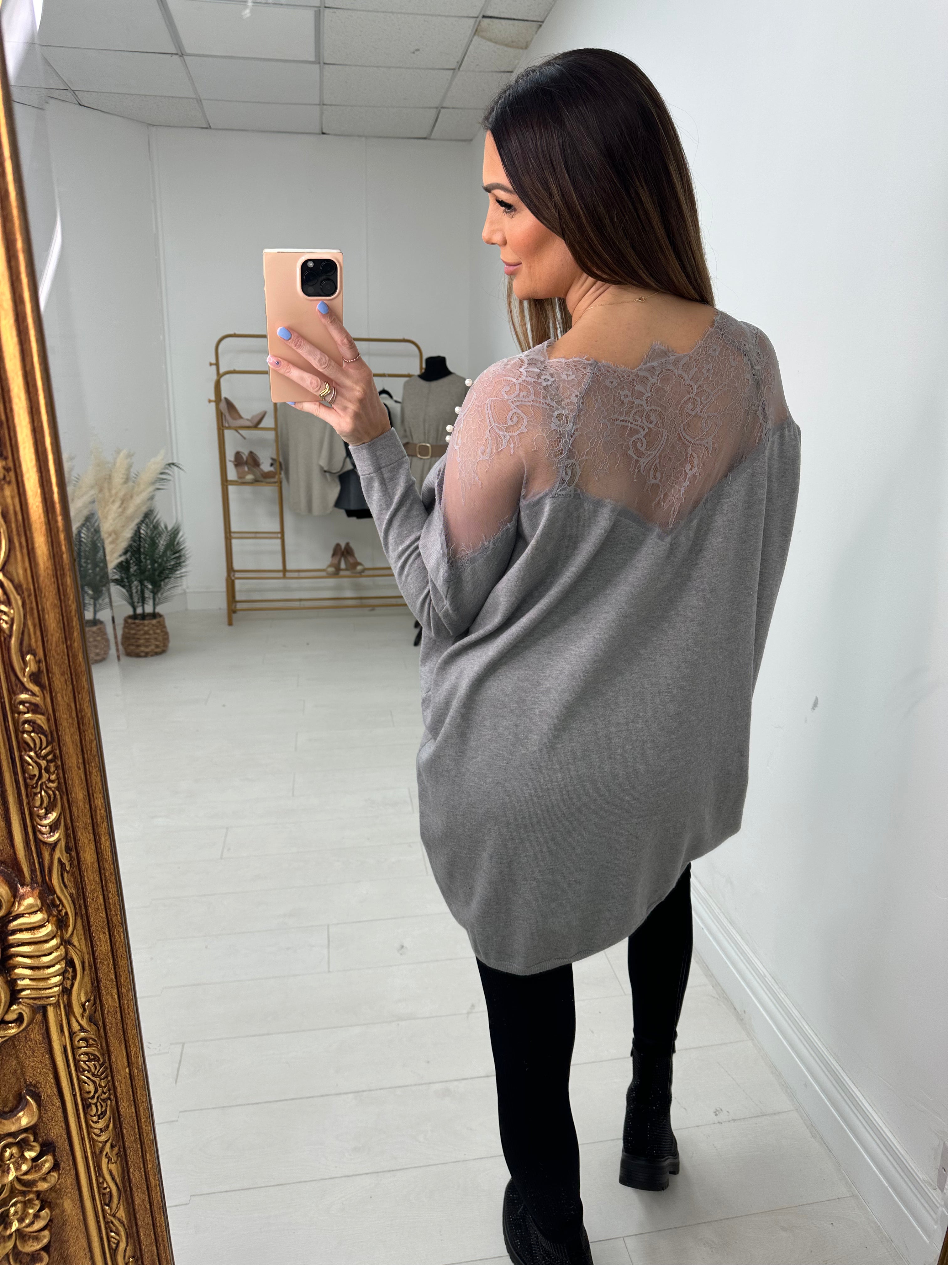 Sutton Lace Detail Loose Fit Jumper