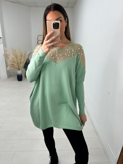 Sutton Lace Detail Loose Fit Jumper