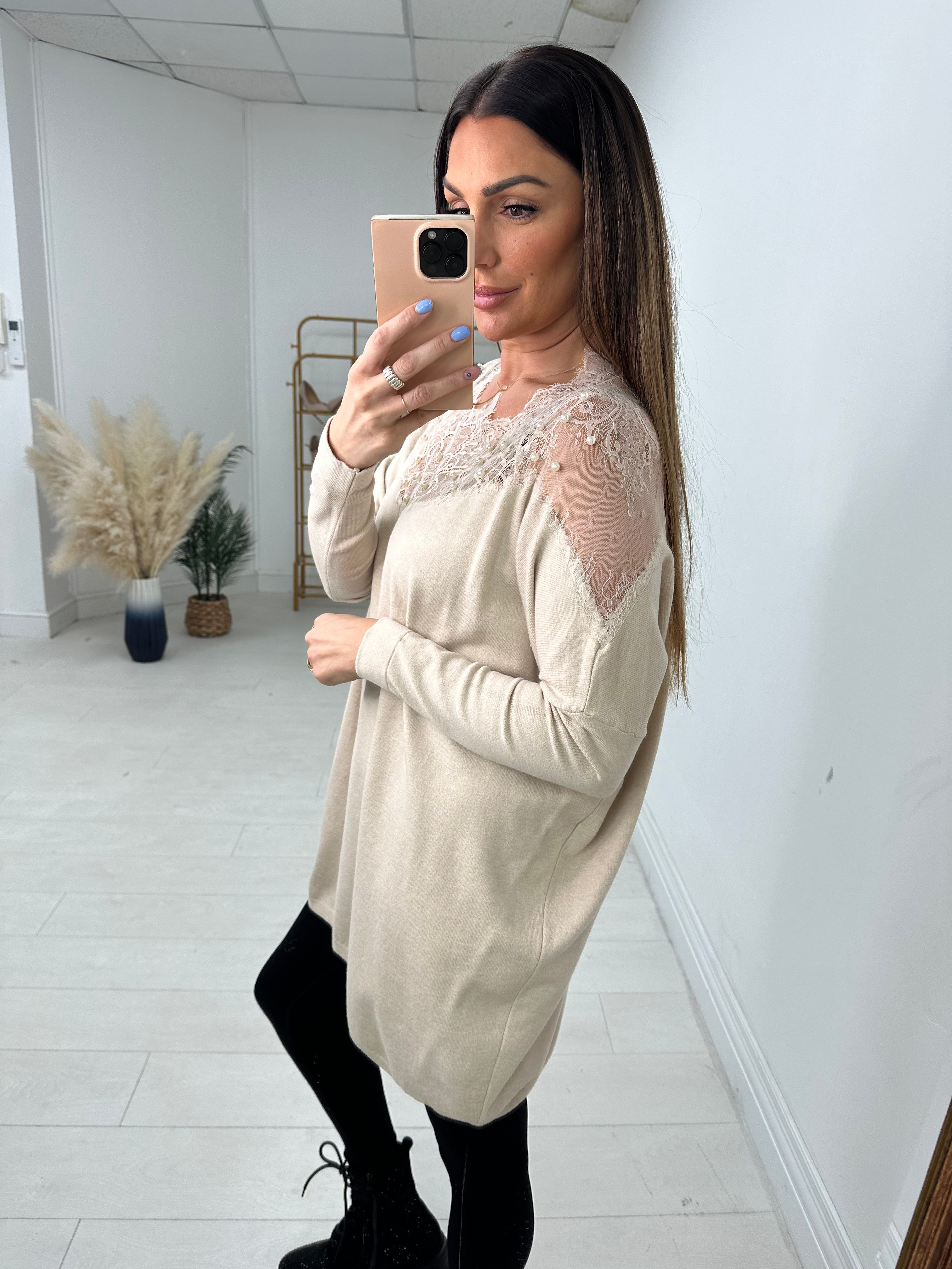 Sutton Lace Detail Loose Fit Jumper