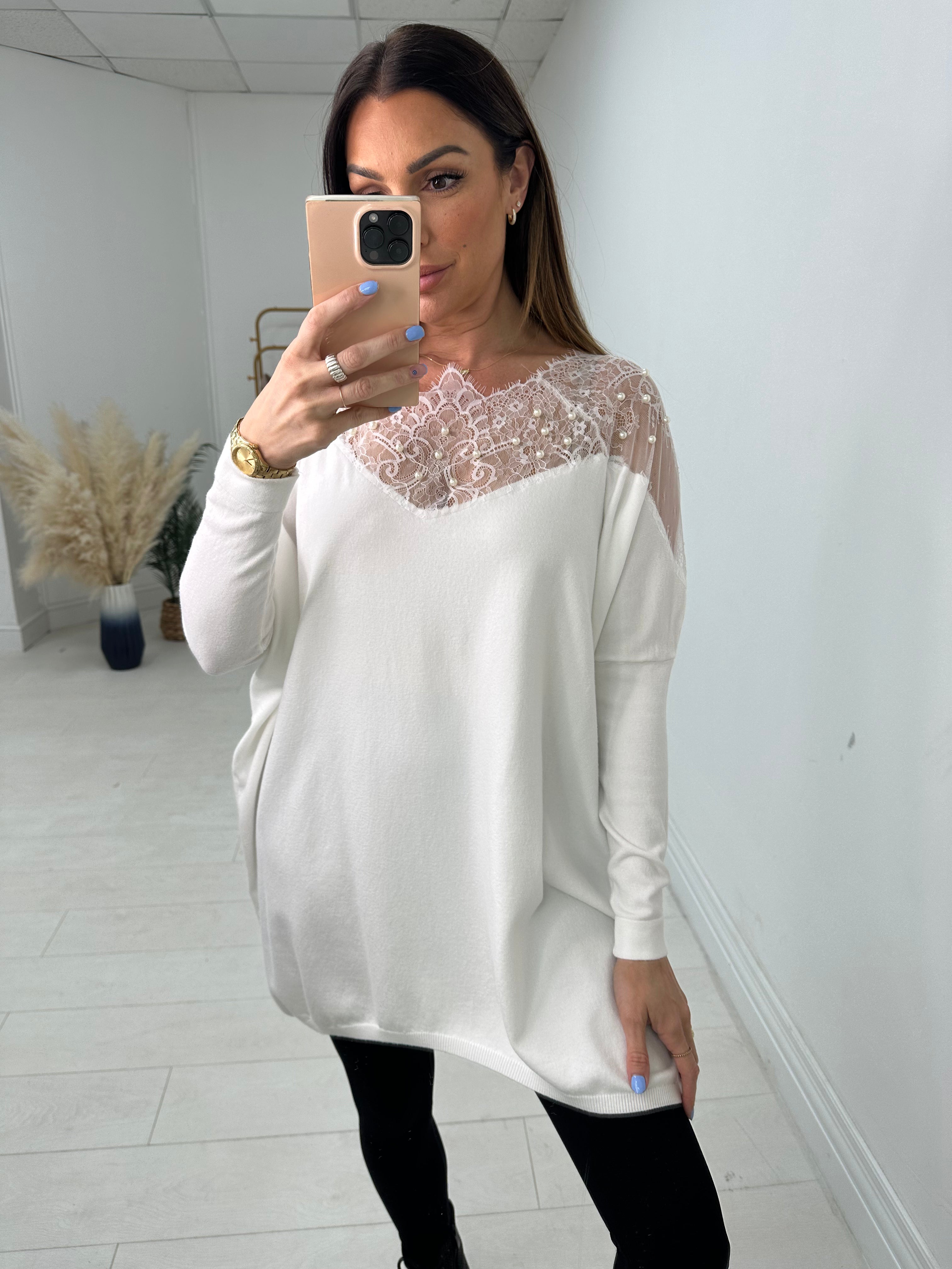 Sutton Lace Detail Loose Fit Jumper
