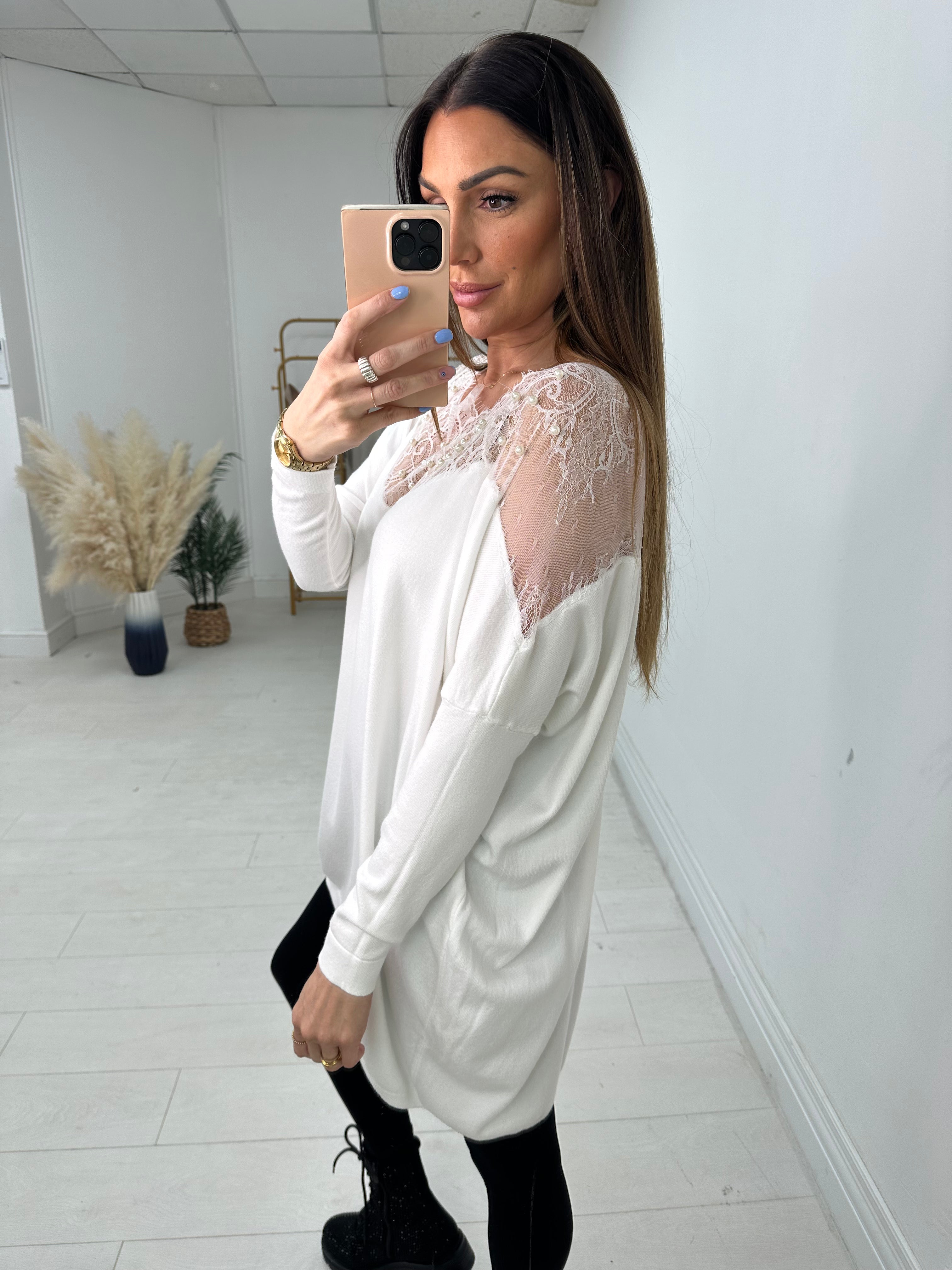 Sutton Lace Detail Loose Fit Jumper