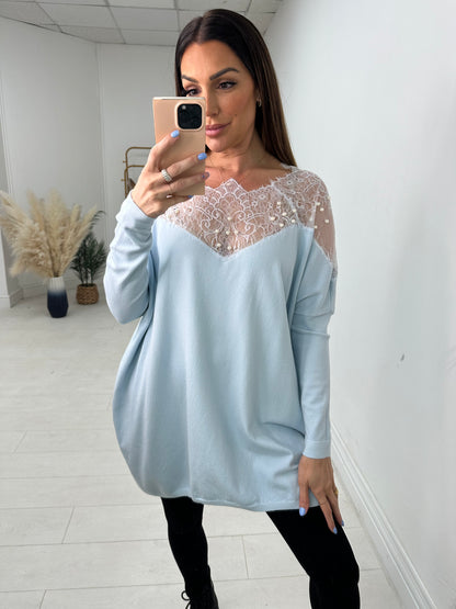 Sutton Lace Detail Loose Fit Jumper
