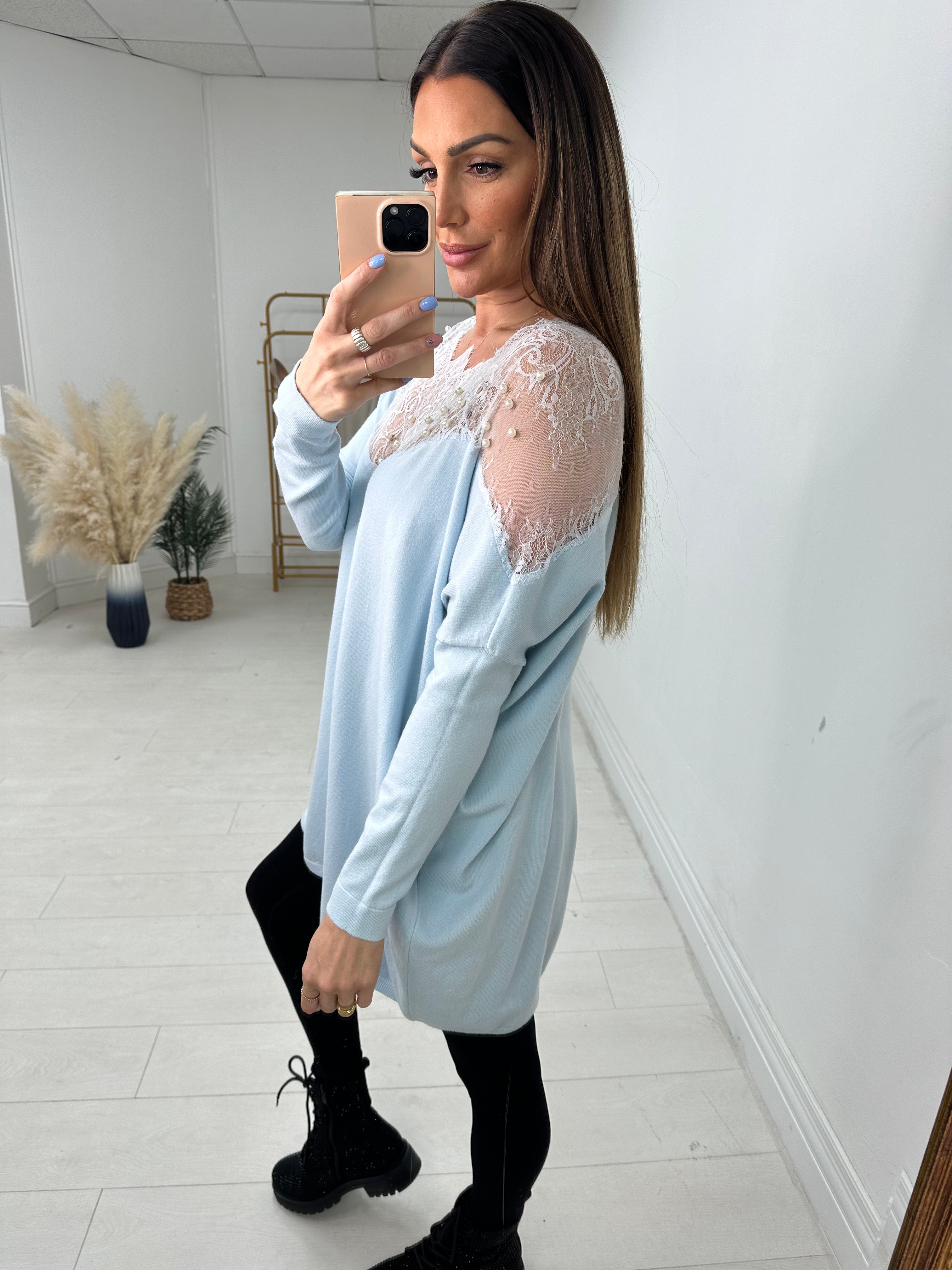Sutton Lace Detail Loose Fit Jumper
