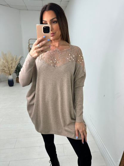 Sutton Lace Detail Loose Fit Jumper