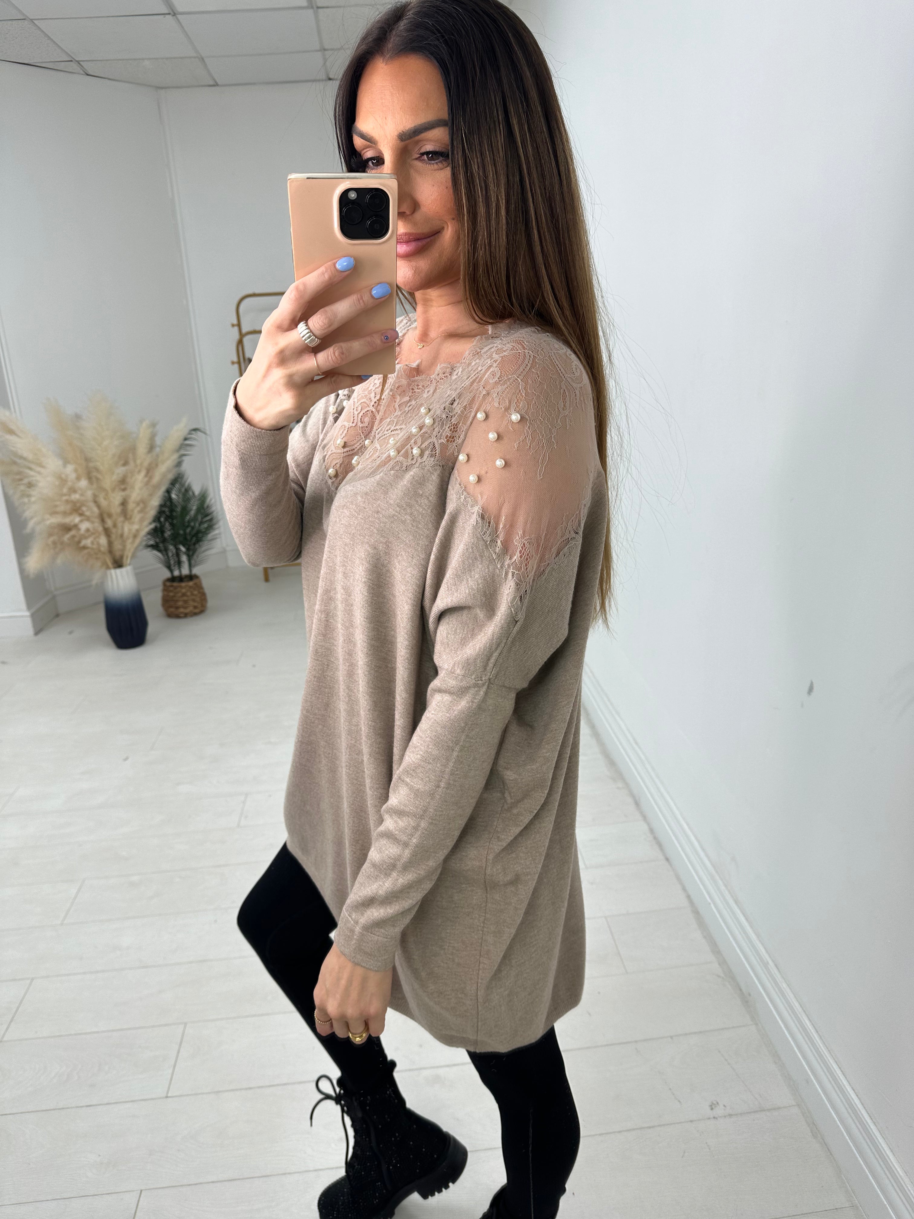 Sutton Lace Detail Loose Fit Jumper