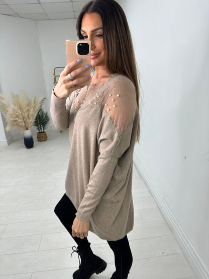 Sutton Lace Detail Loose Fit Jumper