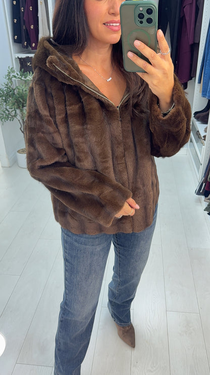 Ramone Faux Fur Hooded Jacket