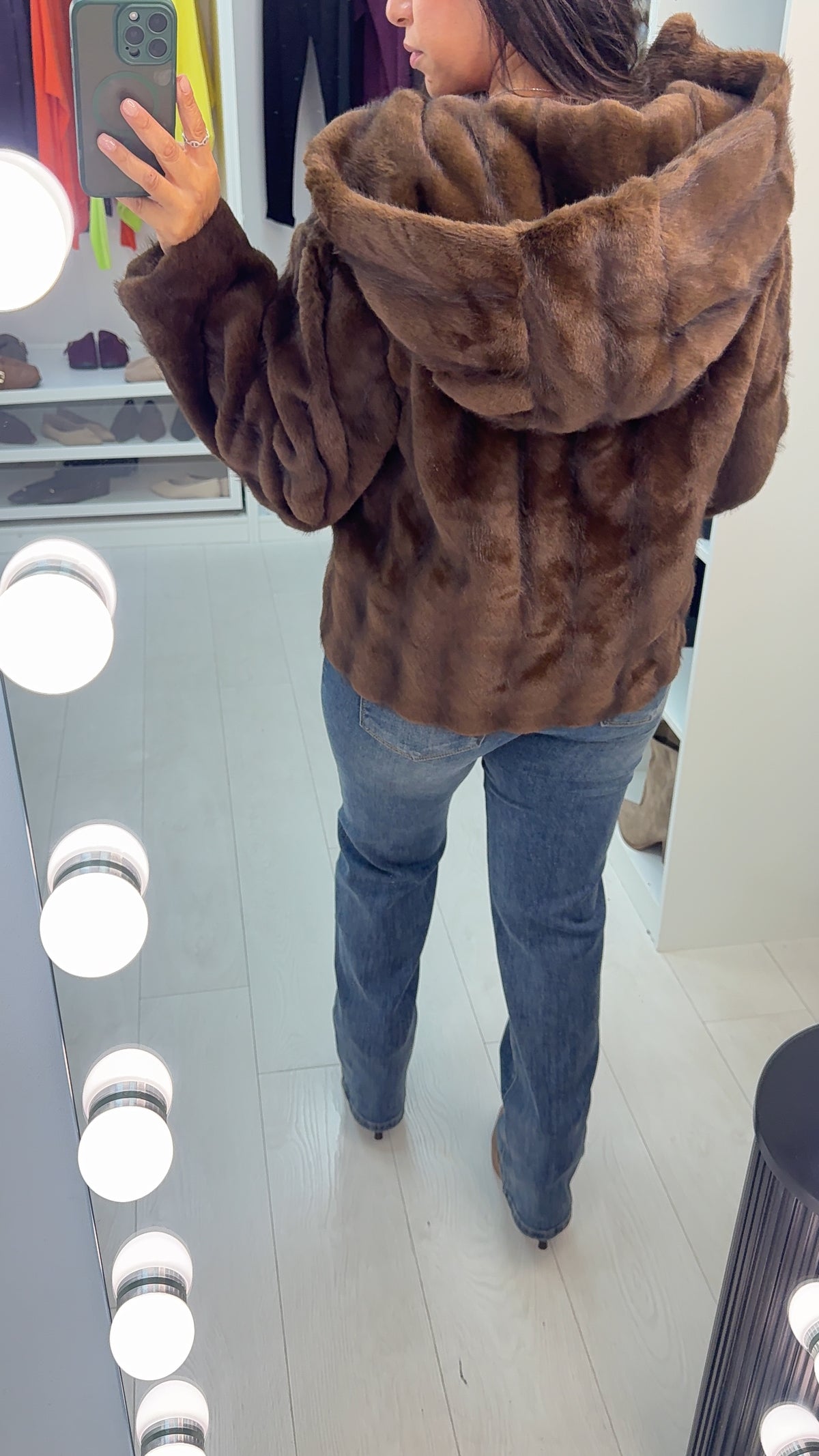 Ramone Faux Fur Hooded Jacket