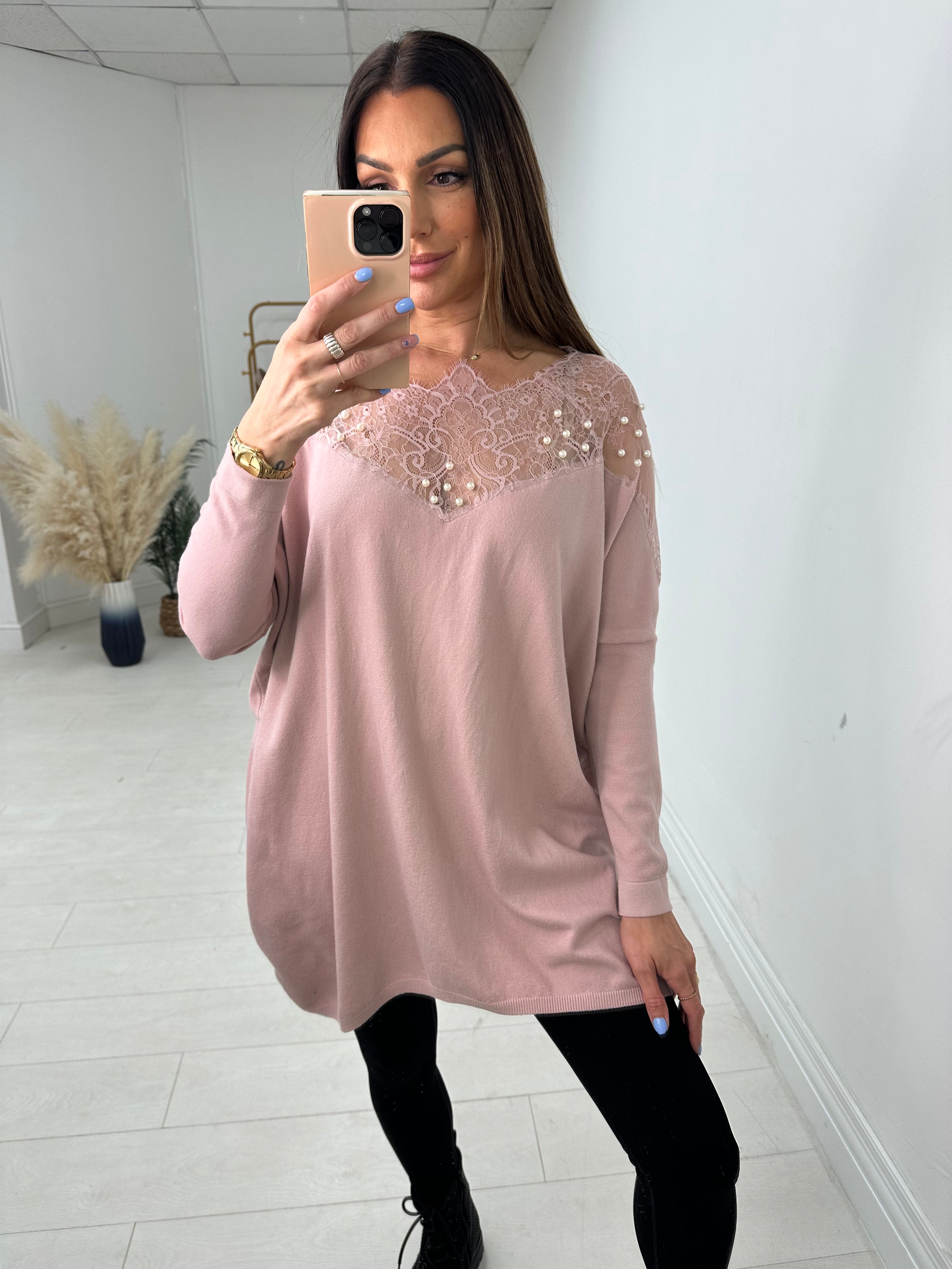 Sutton Lace Detail Loose Fit Jumper