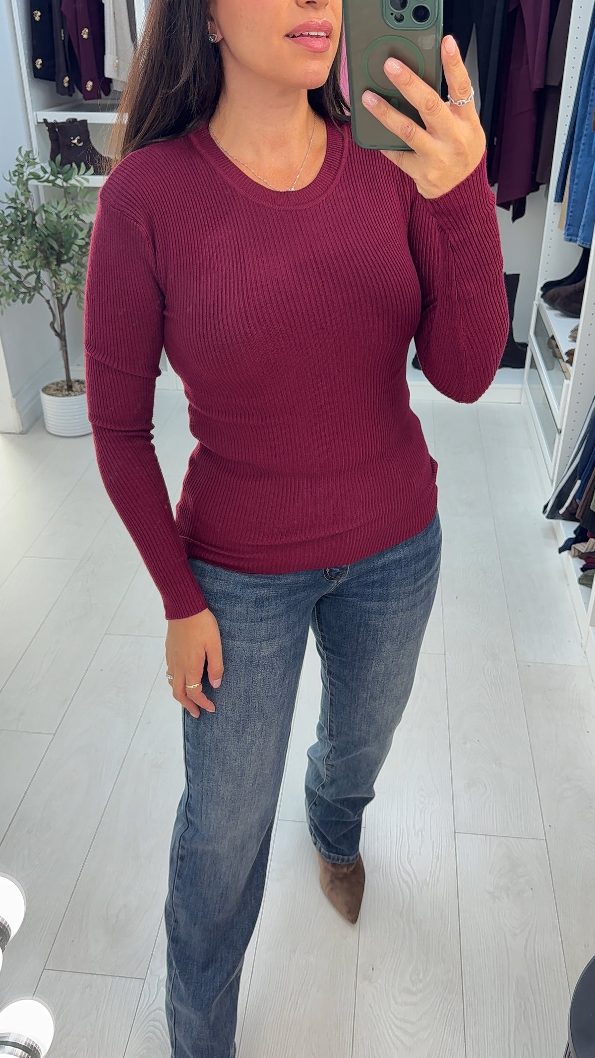 Halle Plain Ribbed Jumper