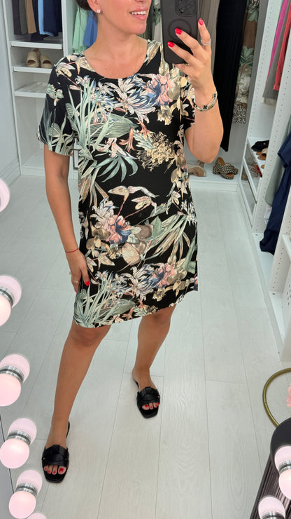 Lai Tropical Print Dress