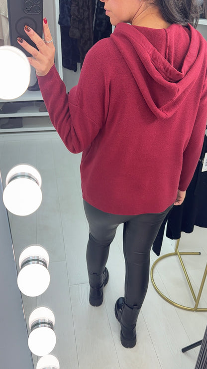 Corrine Embellished Star Detail Hooded Knit Jumper
