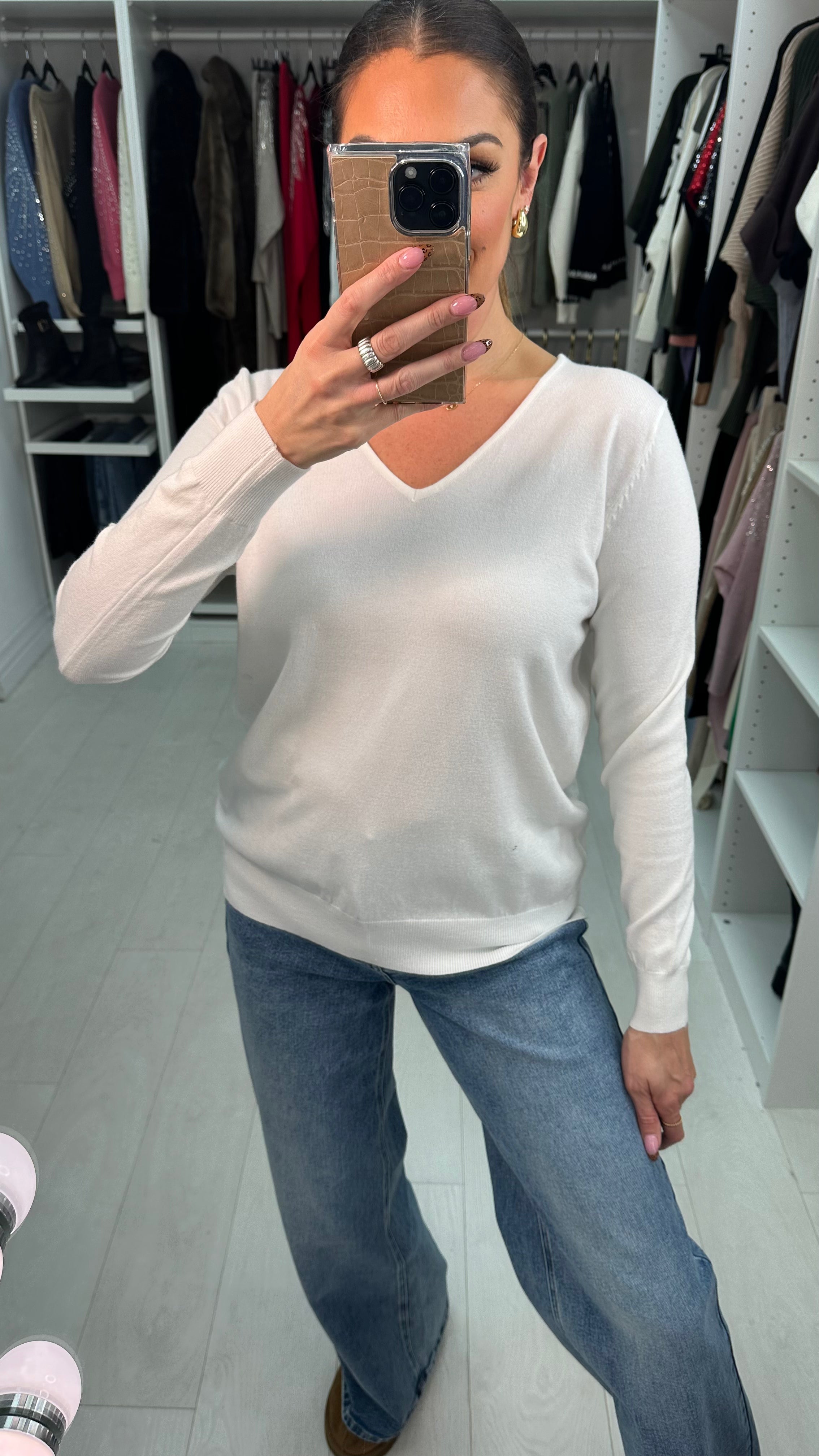 Deirdre Diamante Strap Back Jumper