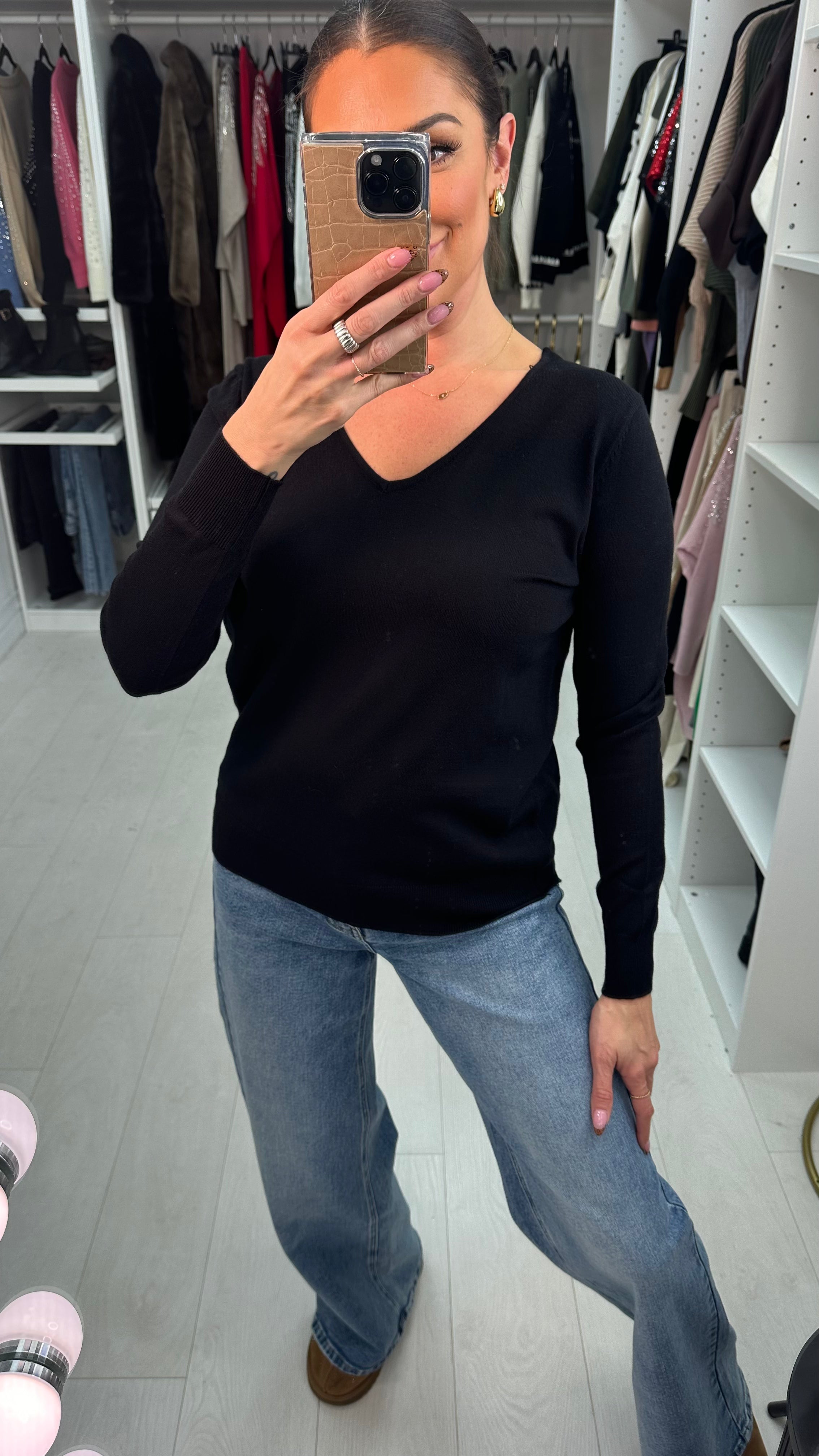 Deirdre Diamante Strap Back Jumper